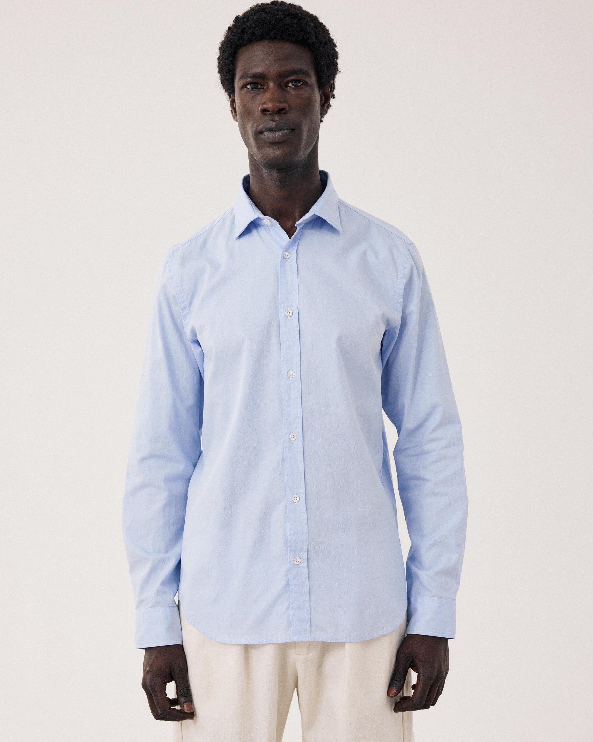 Men's Sky Blue Cotton Oxford Shirt Sammy BF12006-02