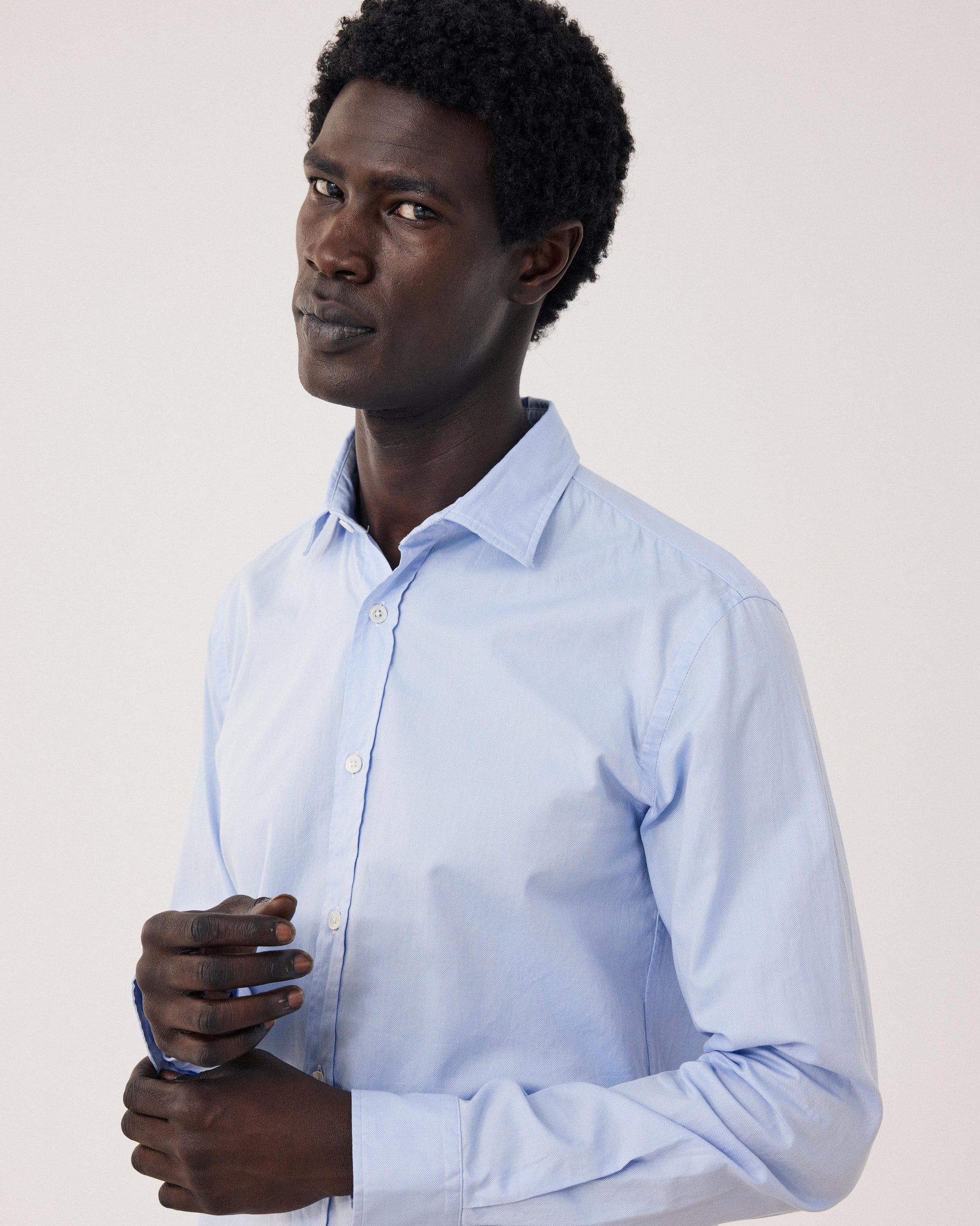 Men's Sky Blue Cotton Oxford Shirt Sammy BF12006-02