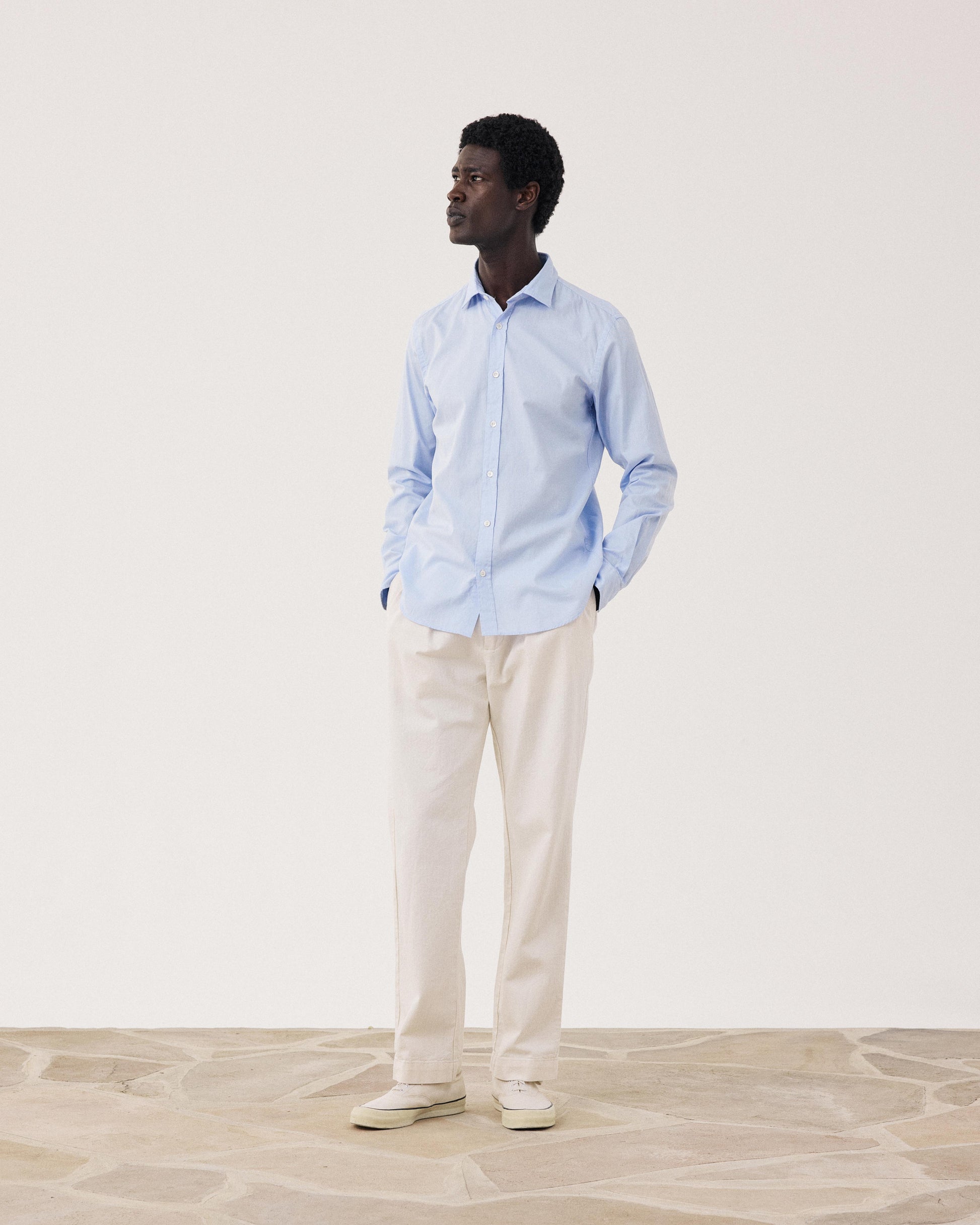 Men's Sky Blue Cotton Oxford Shirt Sammy BF12006-02