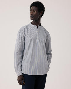 Men's Blue & Off-white Dobby Shirt Faldo BF15013-01