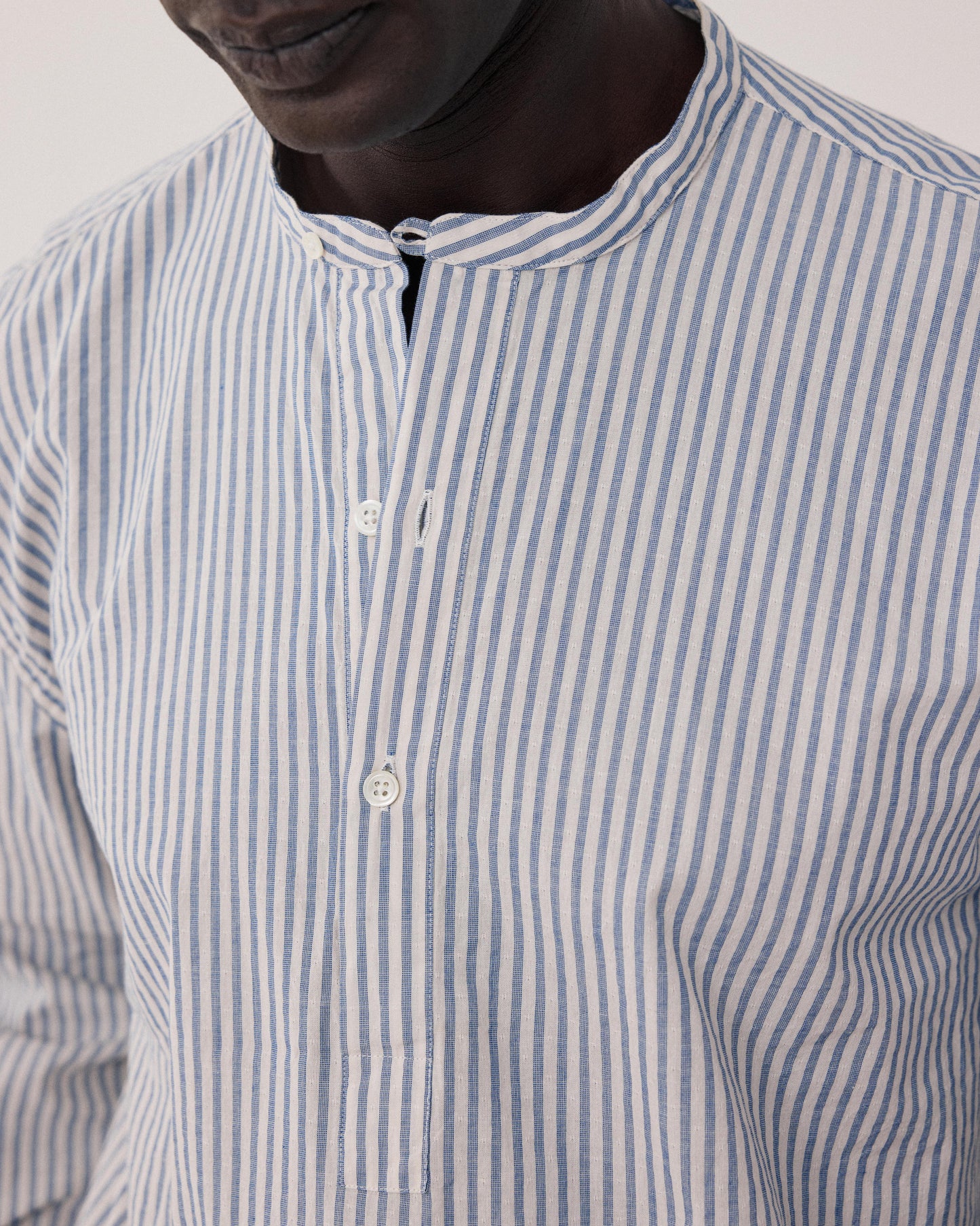 Men's Blue & Off-white Dobby Shirt Faldo BF15013-01