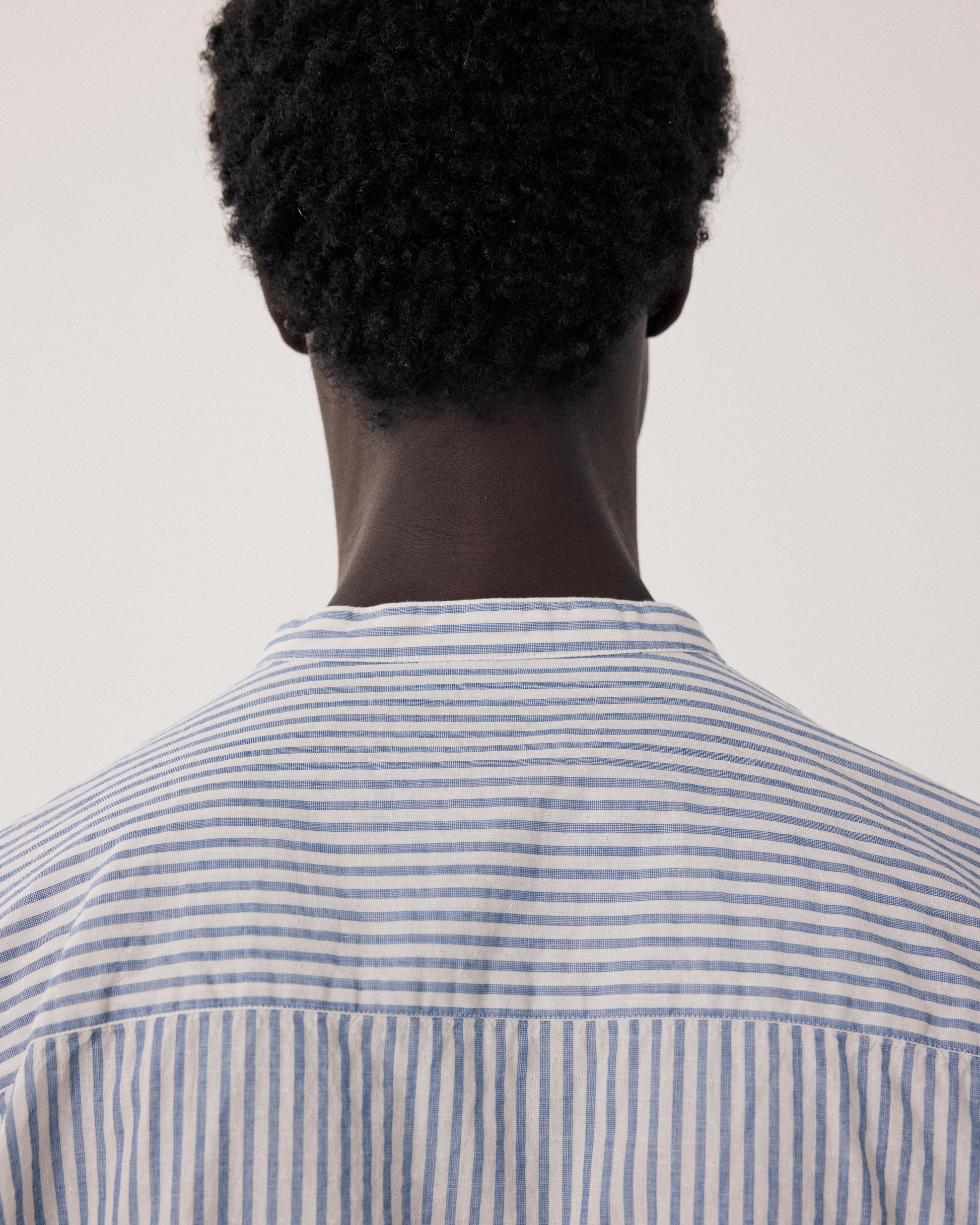 Men's Blue & Off-white Dobby Shirt Faldo BF15013-01