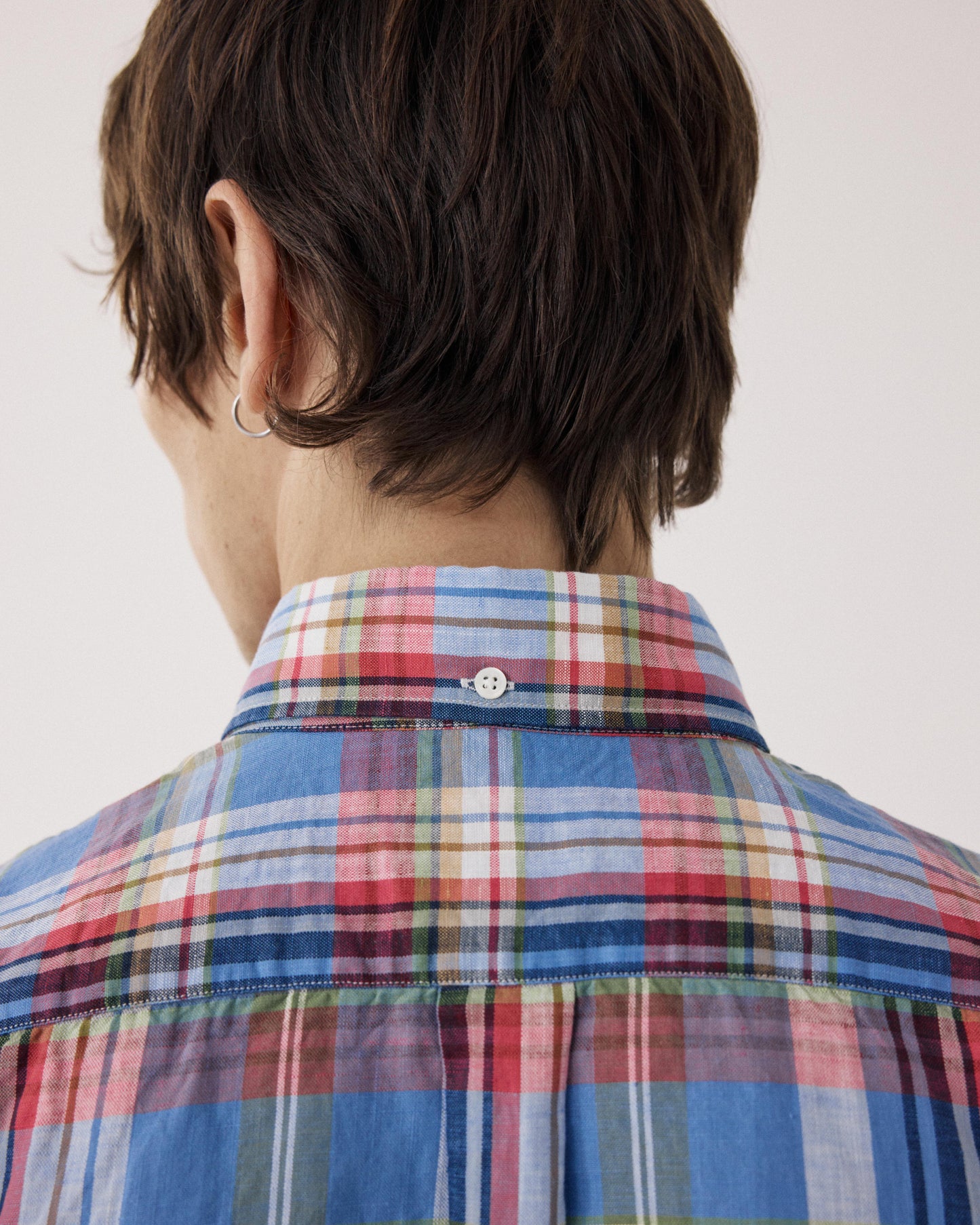 Chemise Homme en Madras de Lin & Coton Pitt BF17021-01