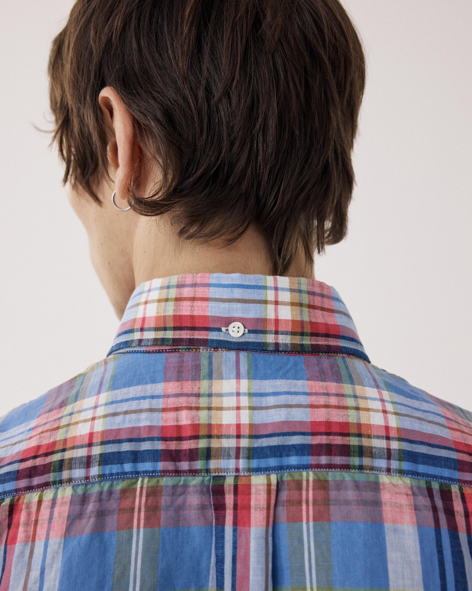 Chemise Homme en Madras de Lin & Coton Pitt BF17021-01