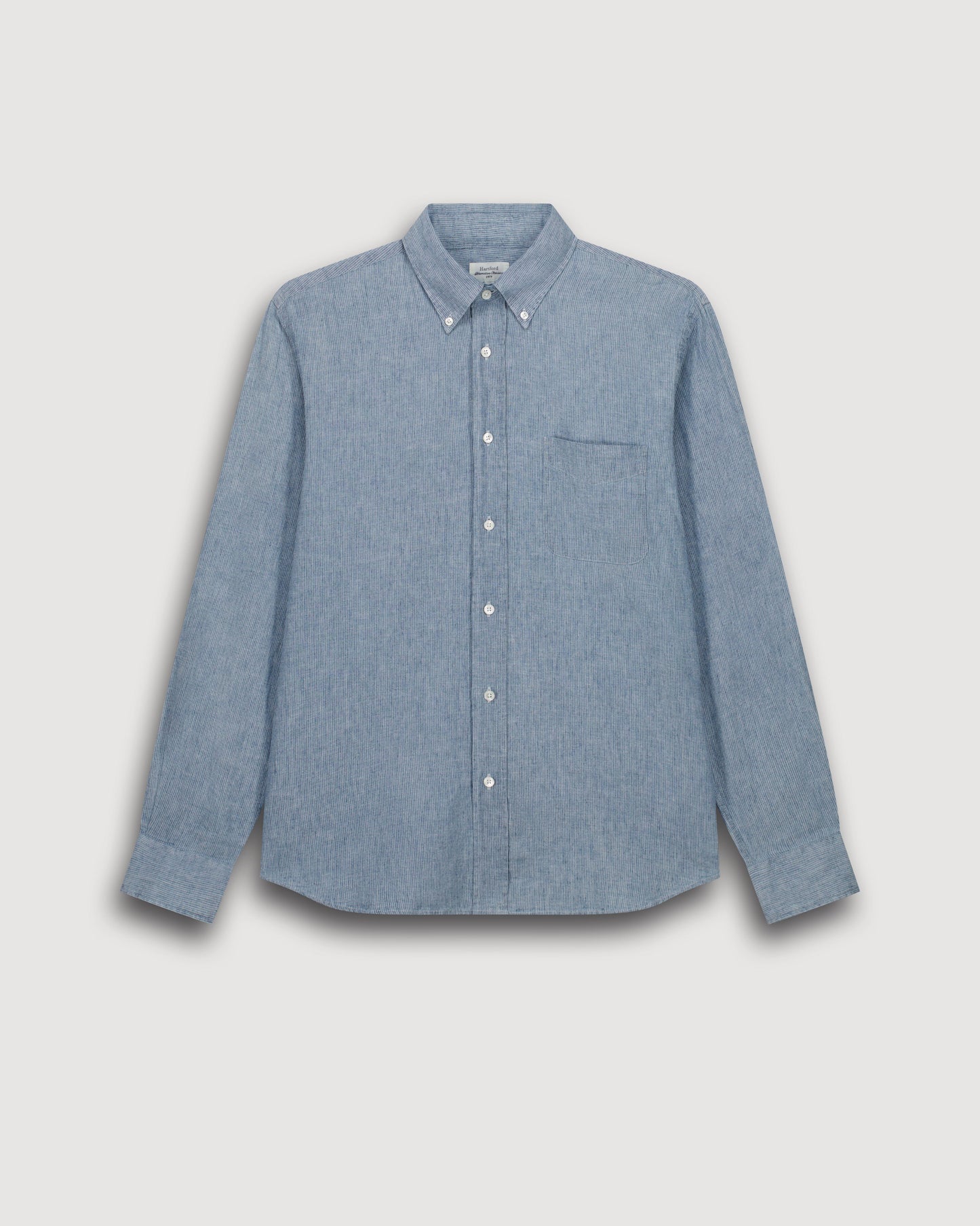 Chemise Homme en Lin & Coton Bleu Indigo Pitt BF17025-02