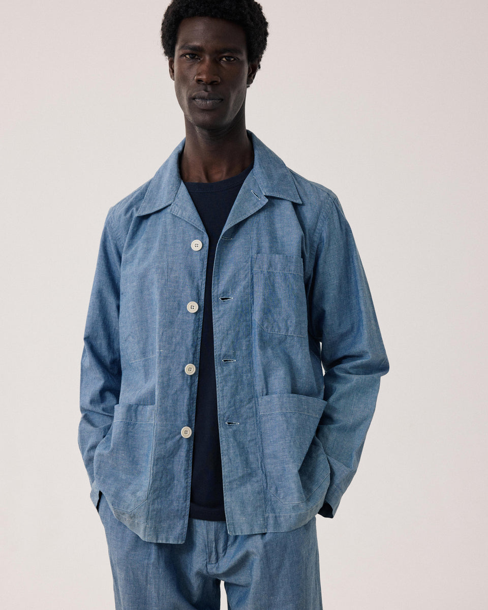 Perry Men's Chambray Linen & Cotton Chambray Jacket - Image principale