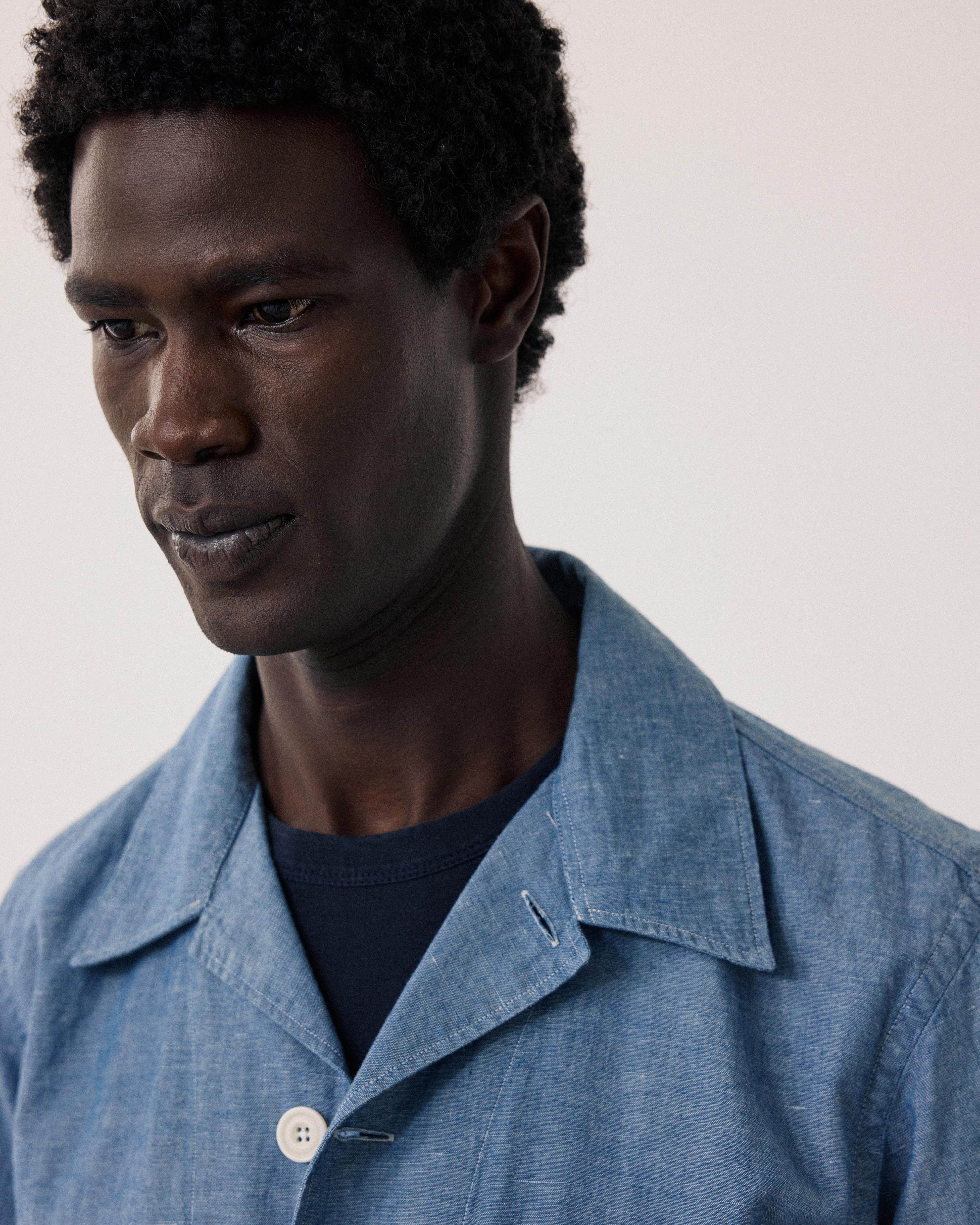 Perry Men's Chambray Linen & Cotton Chambray Jacket BF18116-01