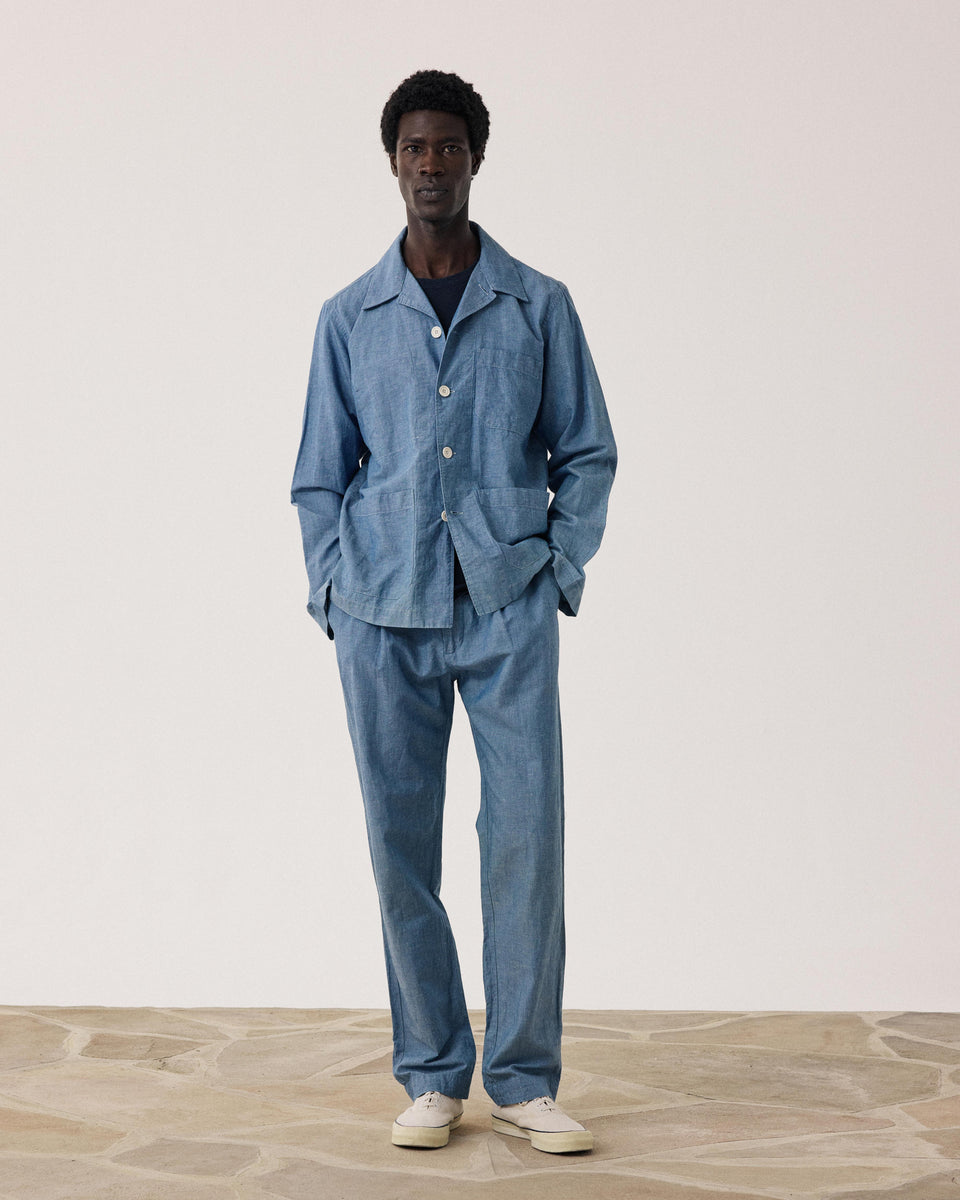 Perry Men's Chambray Linen & Cotton Chambray Jacket - Image alternative