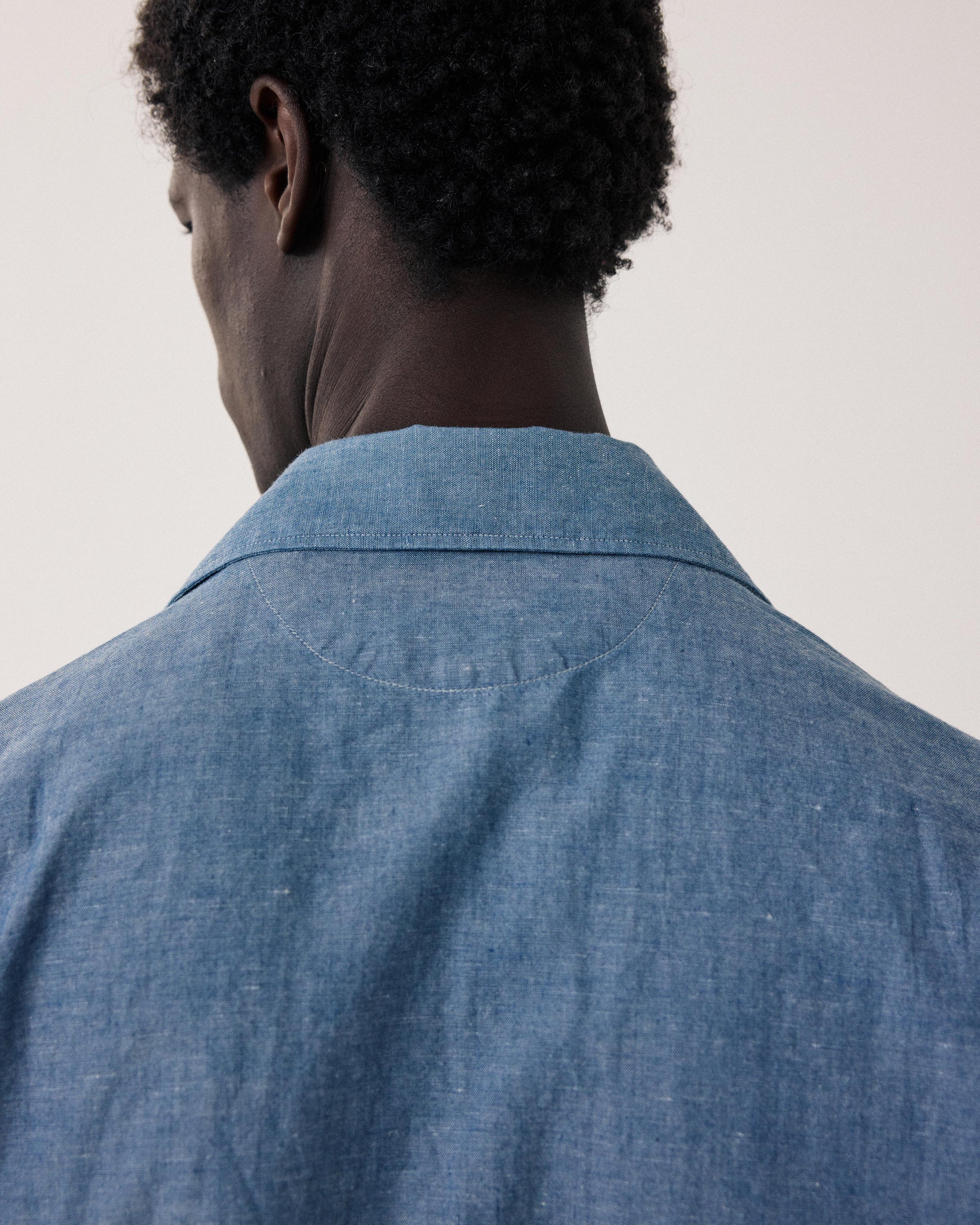 Men's Linen & Cotton Chambray Jacket Perry BF18116-01