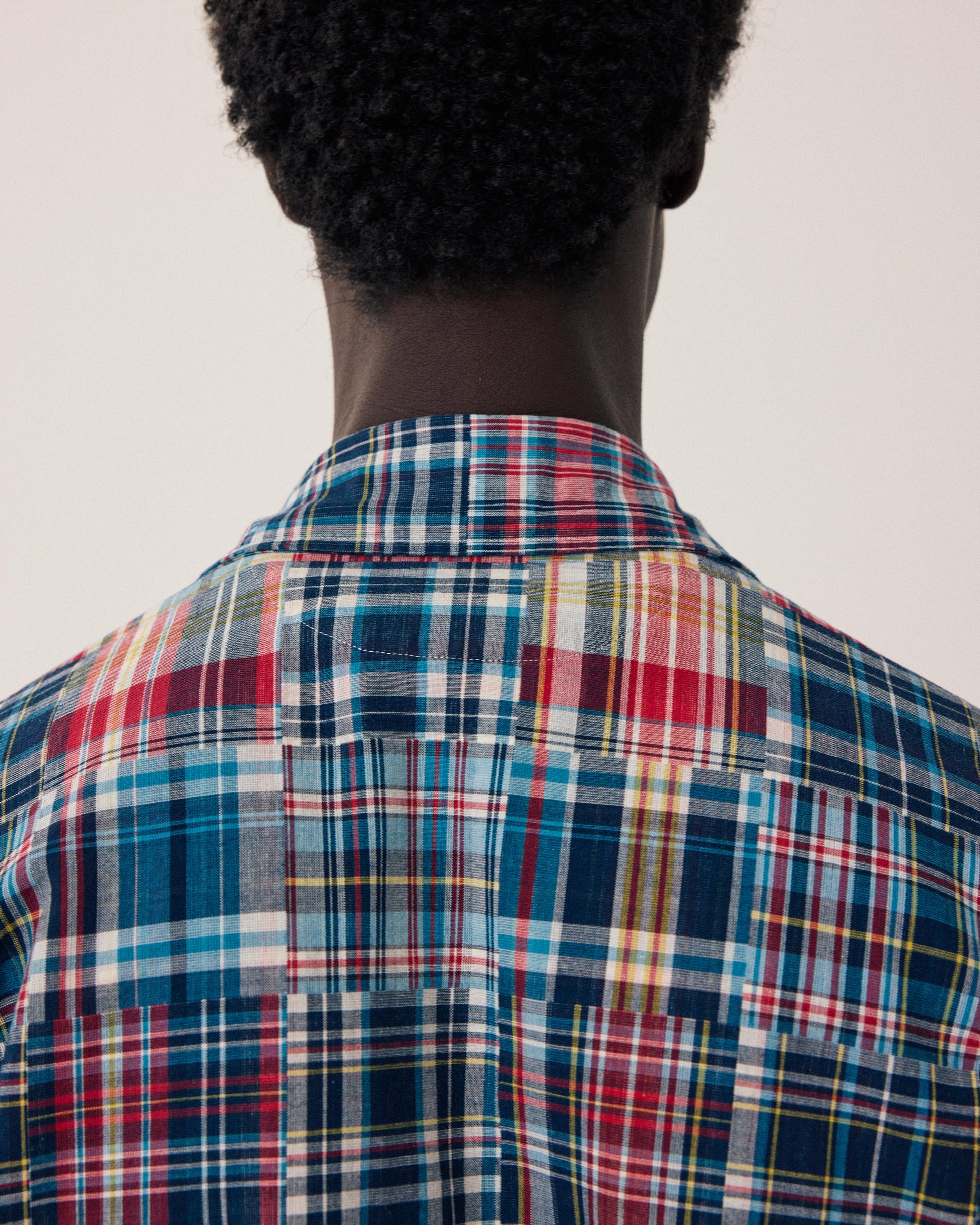 Men's Blue & Red Cotton Plaid Jacket Perry BF18119-01