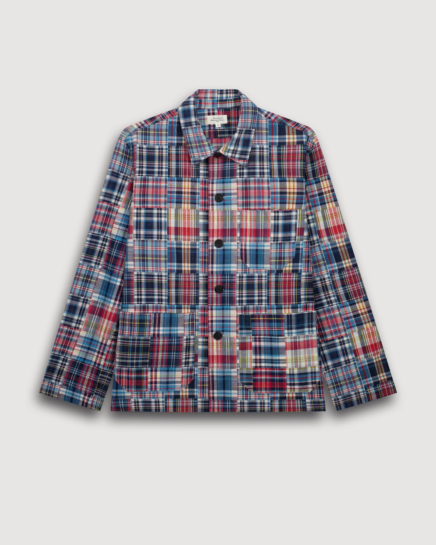 Veste Homme en Coton à Carreaux Bleu & Rouge Perry BF18119-01