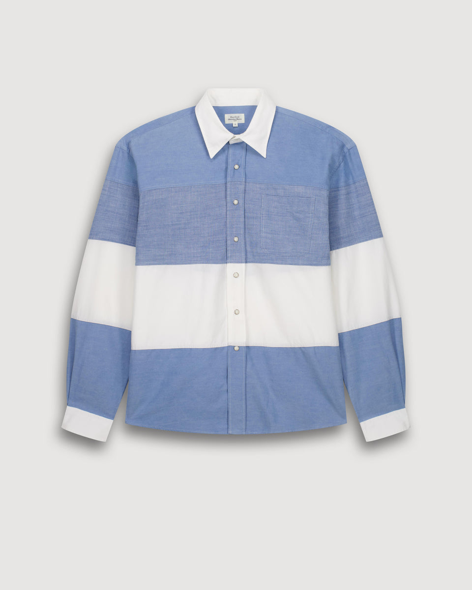 Chemise Homme en Denim Léger Bleu Indigo Feather - Image 3