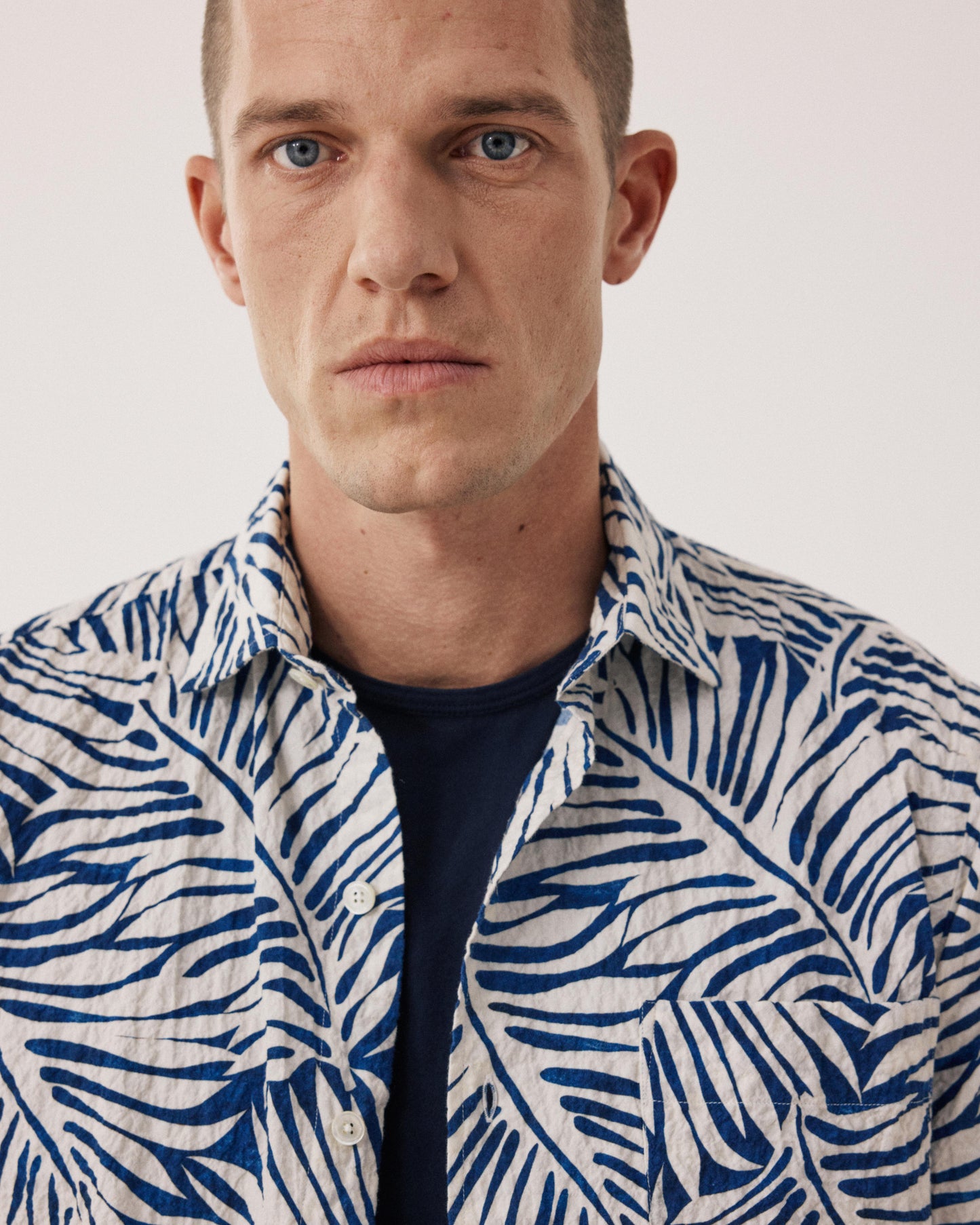 Men's Cotton Palms Print Shirt Pedro BF26028-01