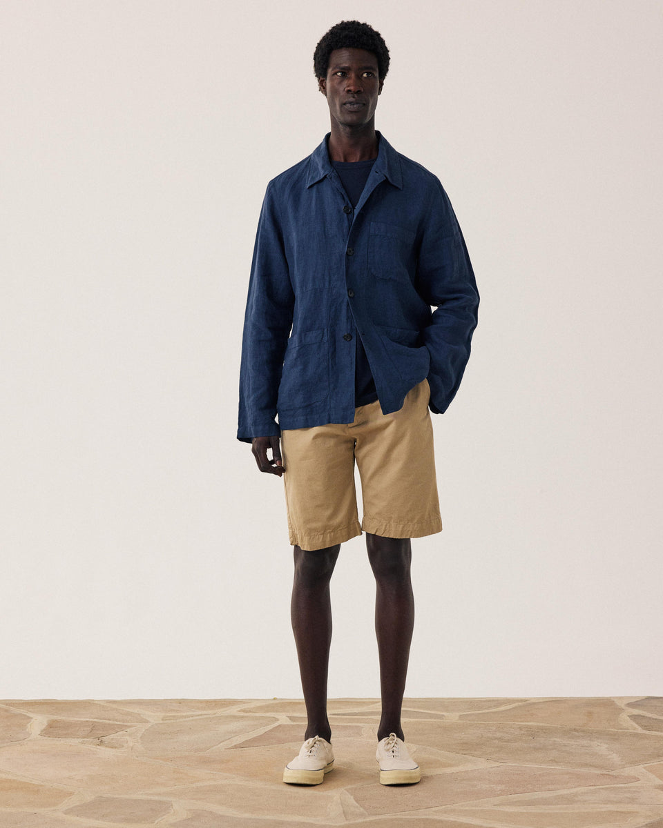 Perry Men's Navy Blue Linen Jacket - Image alternative