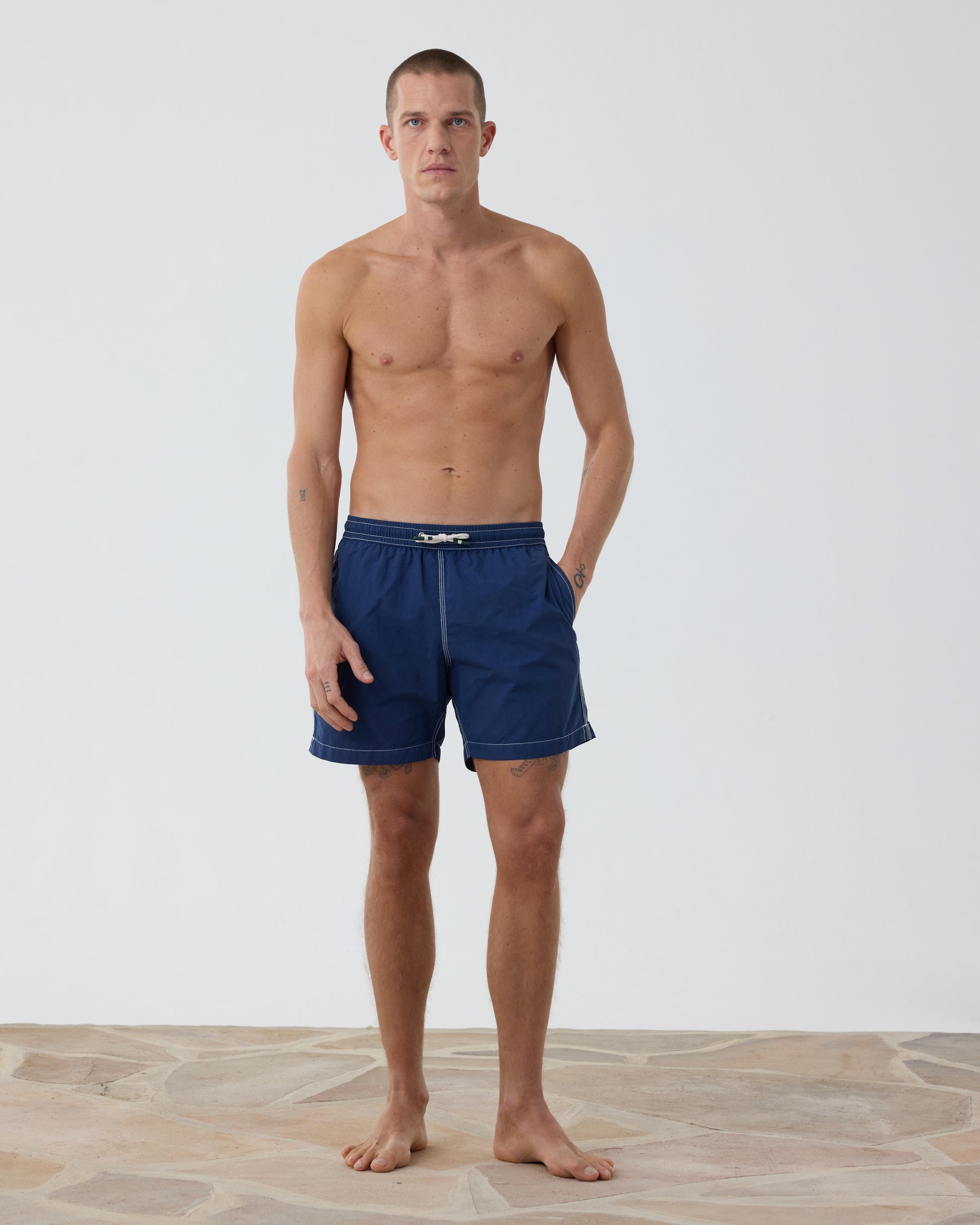 Men's Classic Navy Blue Swim Trunks BF30200-58