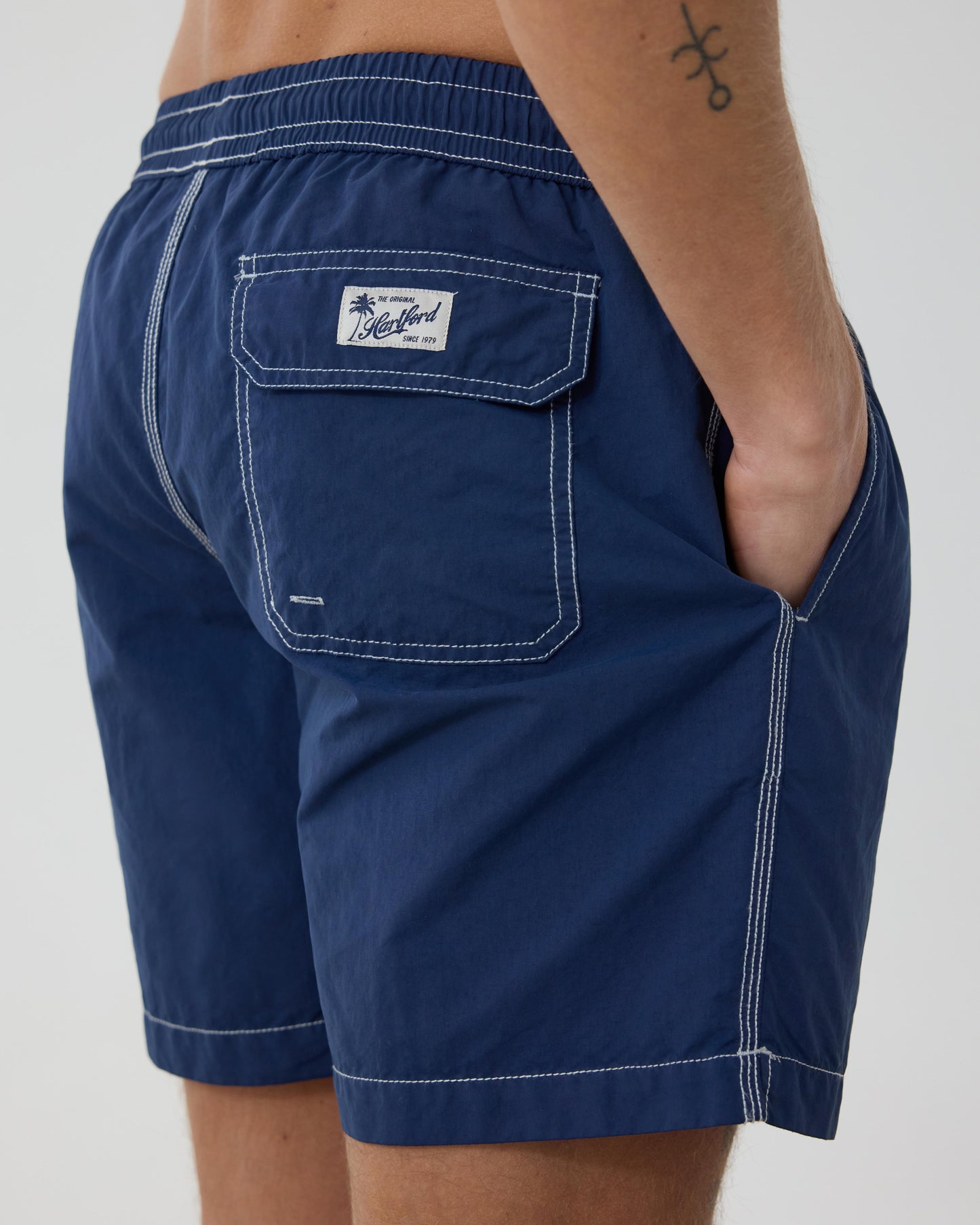 Men's Classic Navy Blue Swim Trunks BF30200-58