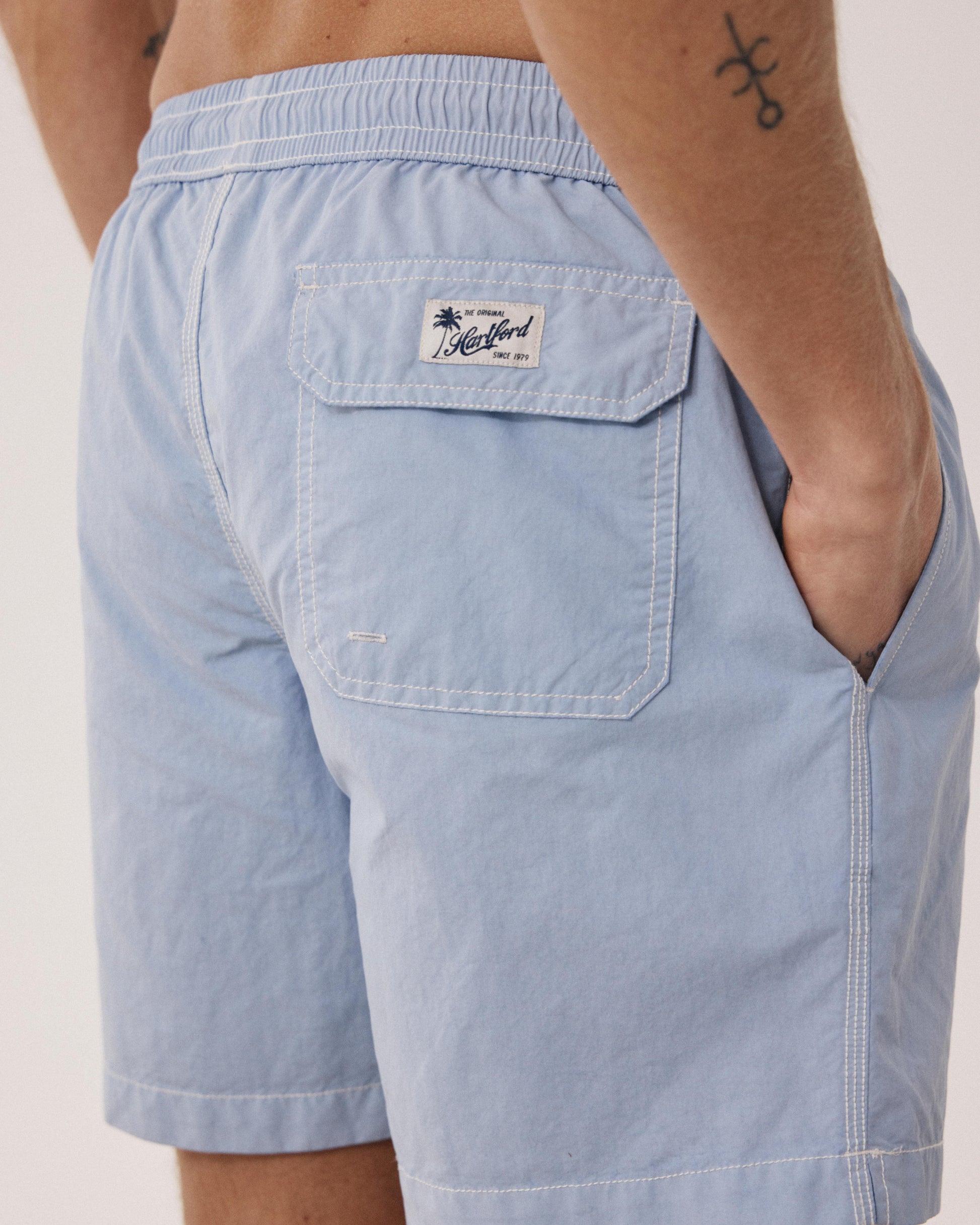 Men's Classic Light Blue Swim Trunks BF30200-64