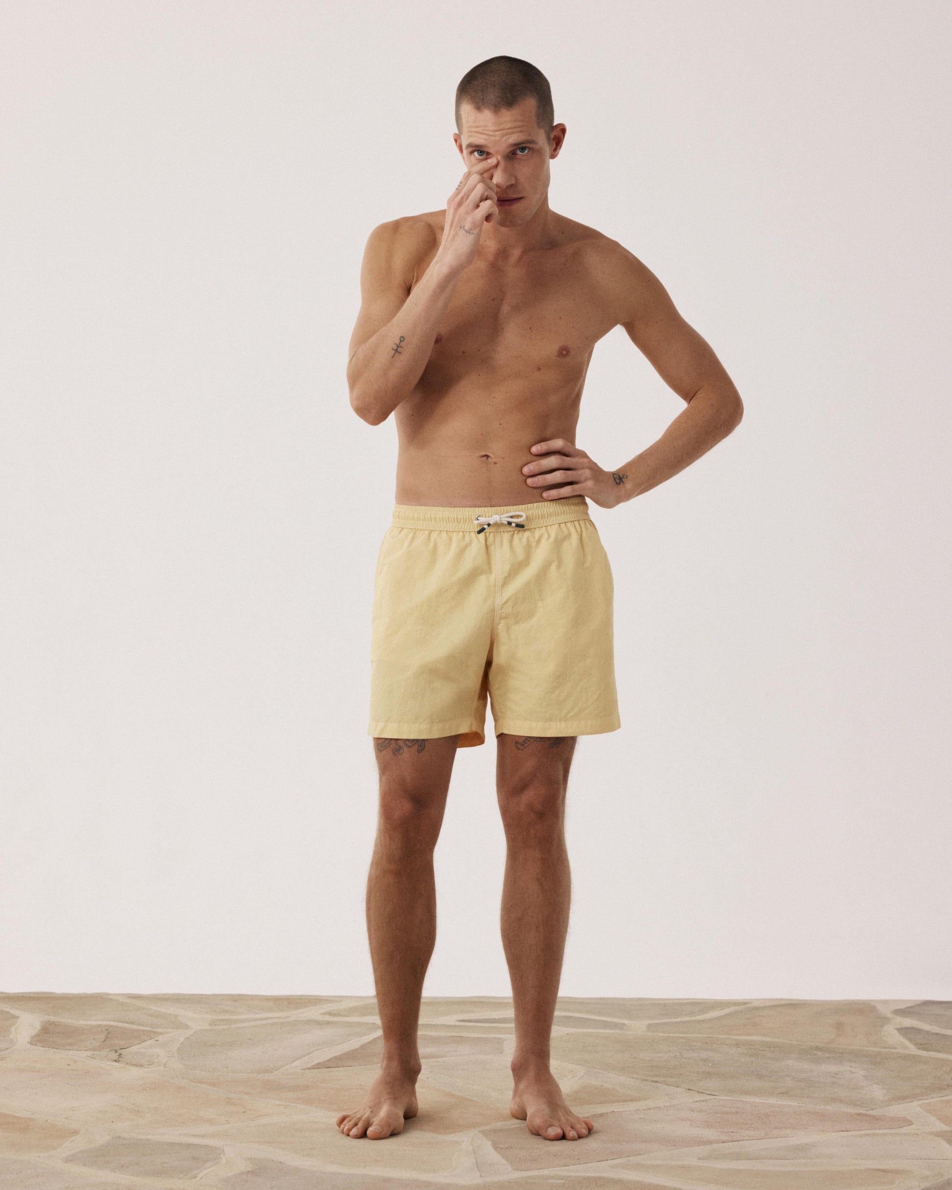 Men's Classic Yellow Swim Trunks BF30200-89