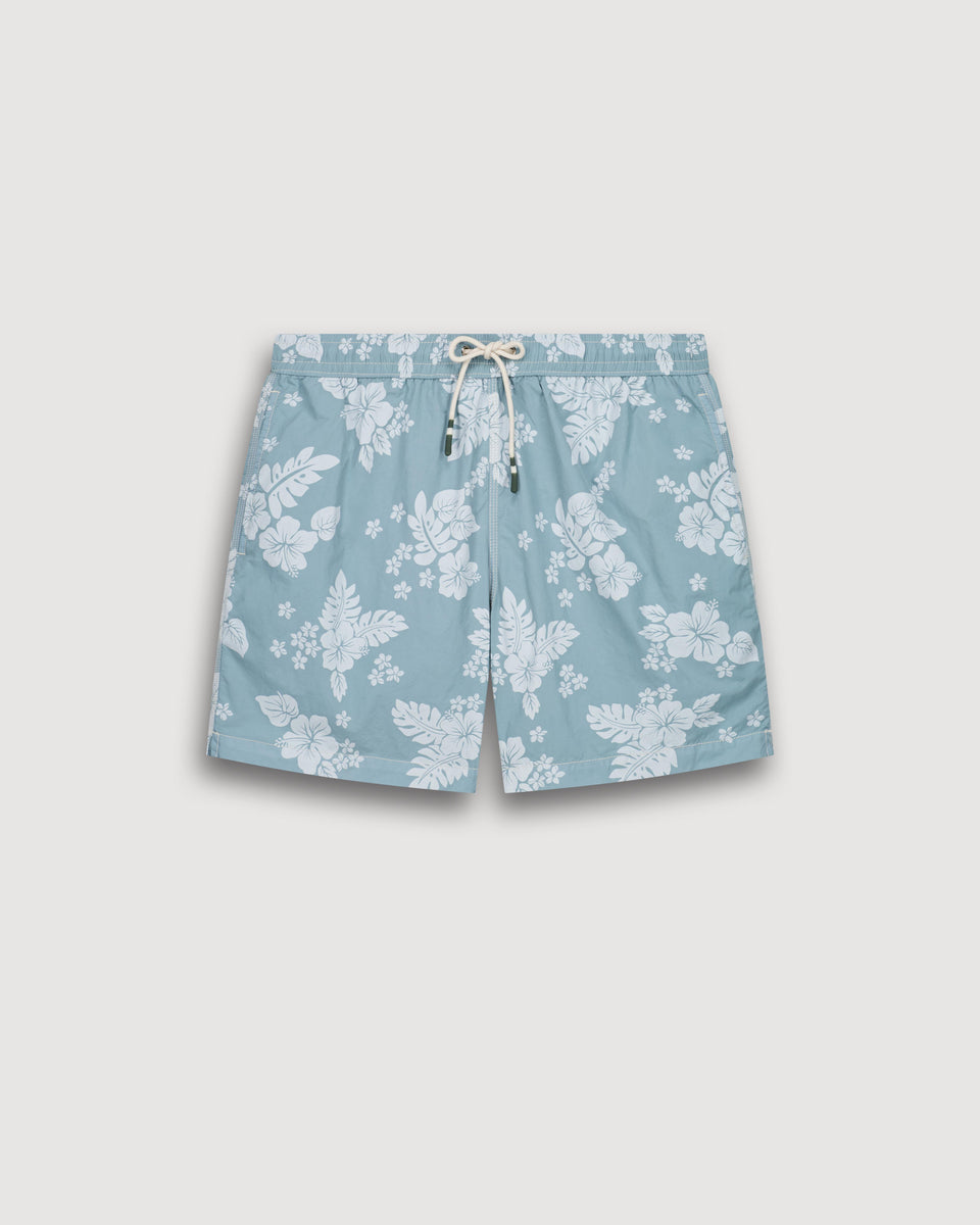 Maillot Homme Imprimé Hibiscus Vert Menthe Swim - Image 3