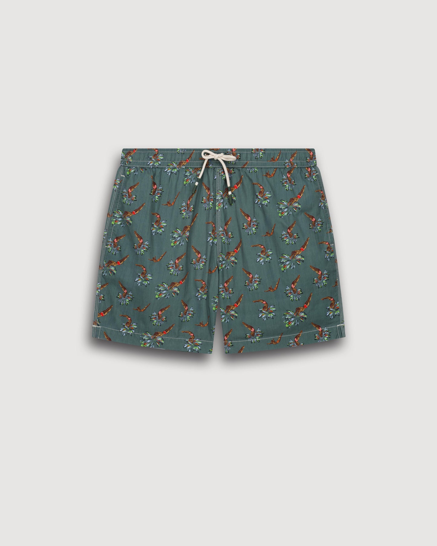 Maillot Homme Imprimé Vert Militaire Swim BF30220-02