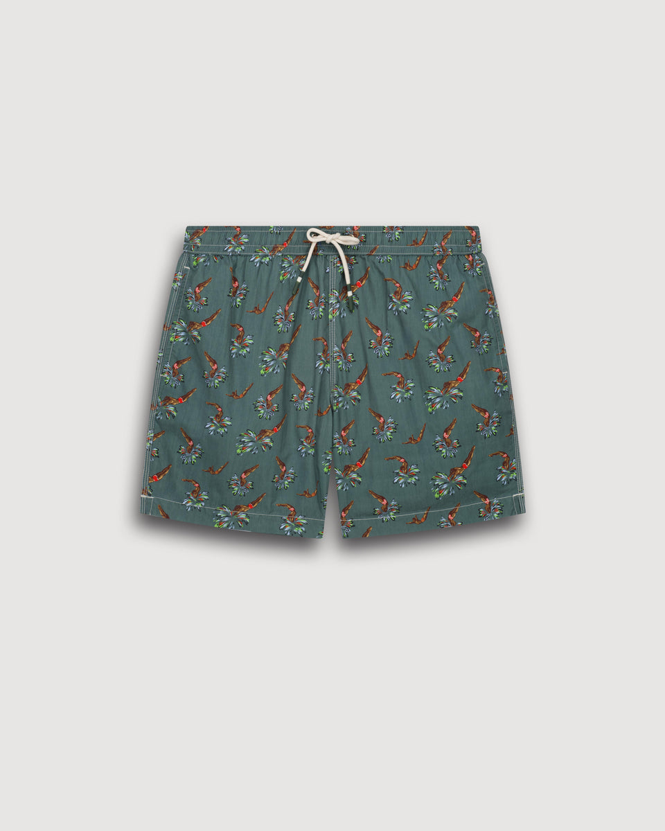 Maillot Homme Imprimé Vert Militaire Swim - Image 3