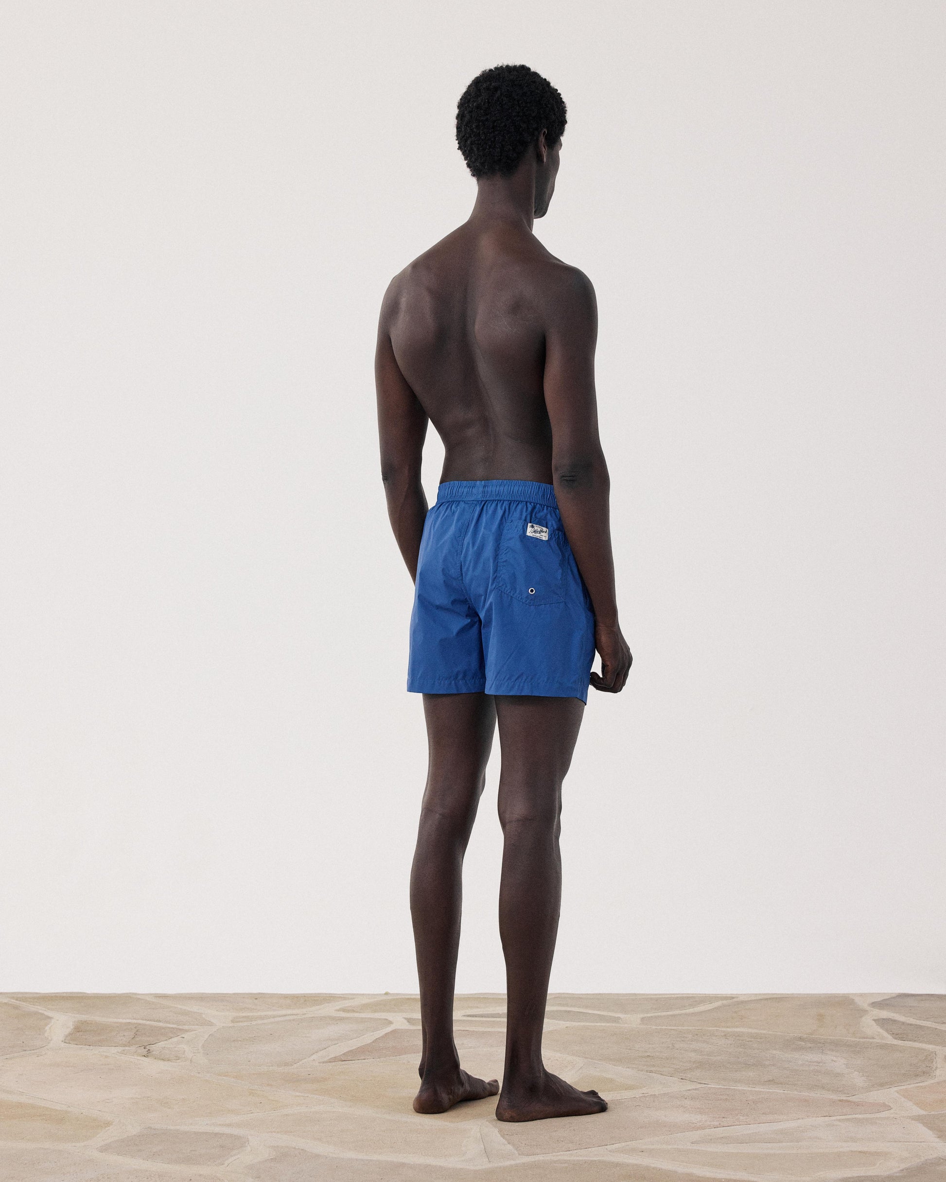 Men's Ultra-Lightweight Petrol Blue Boxer Swim Trunks BF32202-05