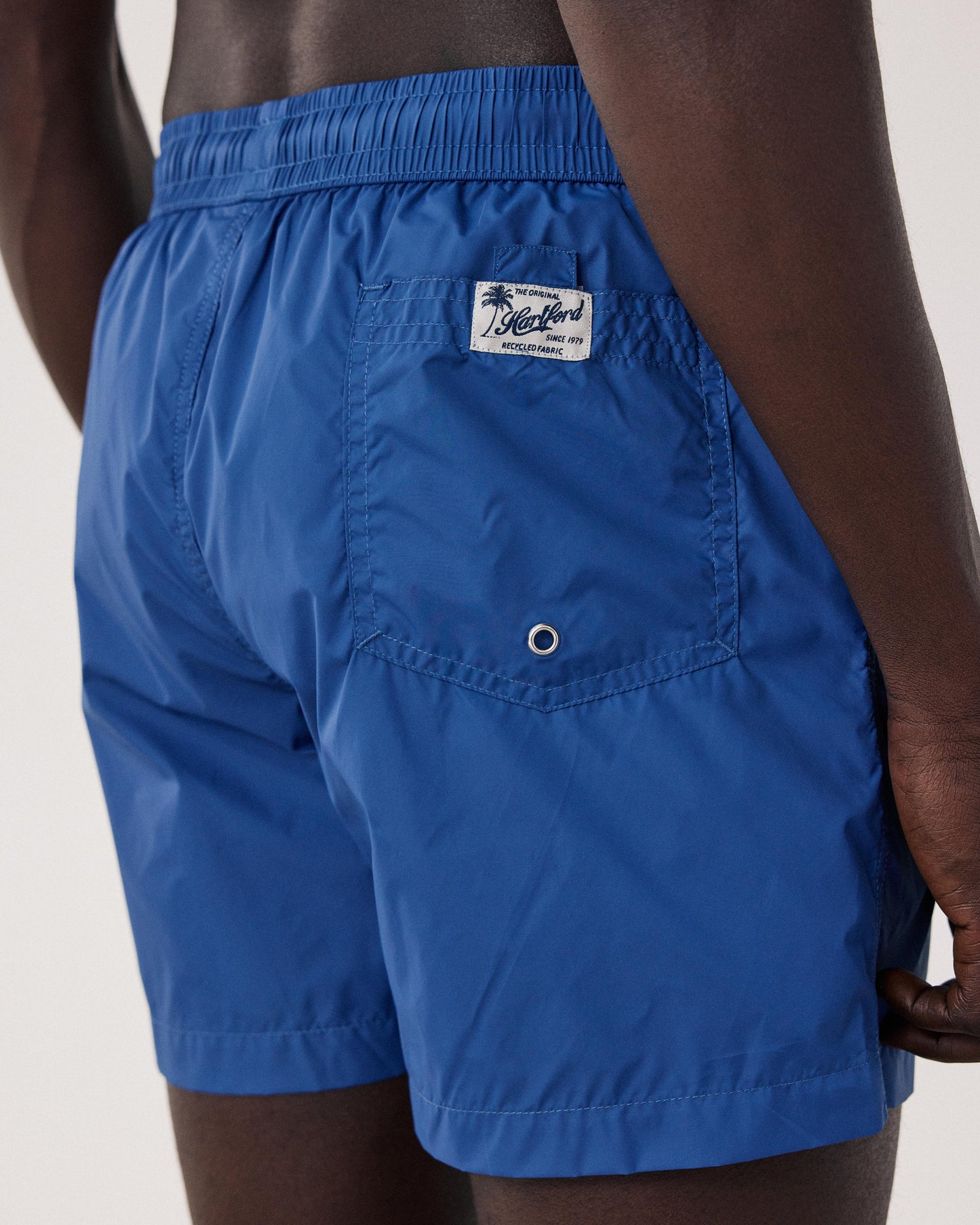 Men's Ultra-Lightweight Petrol Blue Boxer Swim Trunks BF32202-05