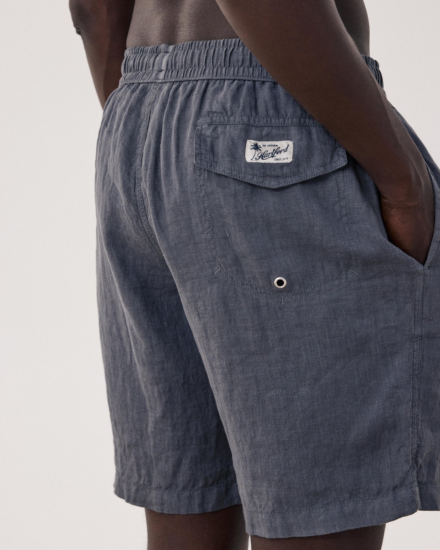 Men's Carbon Linen Long Swim Short BF40201-90