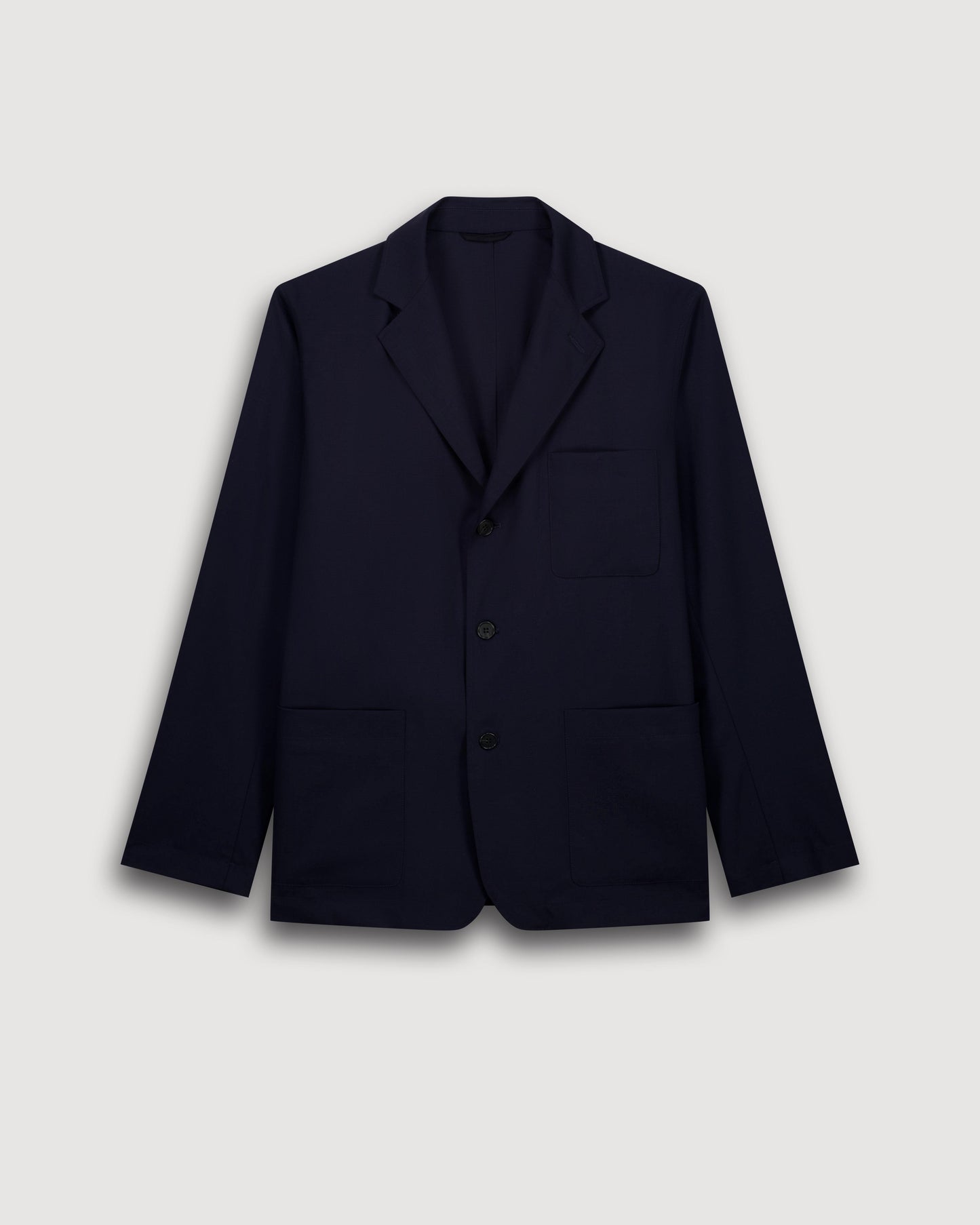 Veste Homme en Laine & Coton Bleu Marine Jonbee BF41120-01