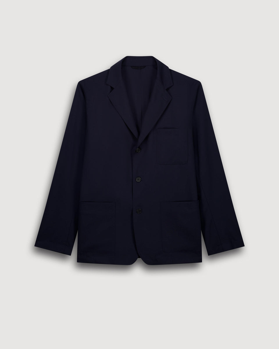 Veste Homme en Laine & Coton Bleu Marine Jonbee - Image 3