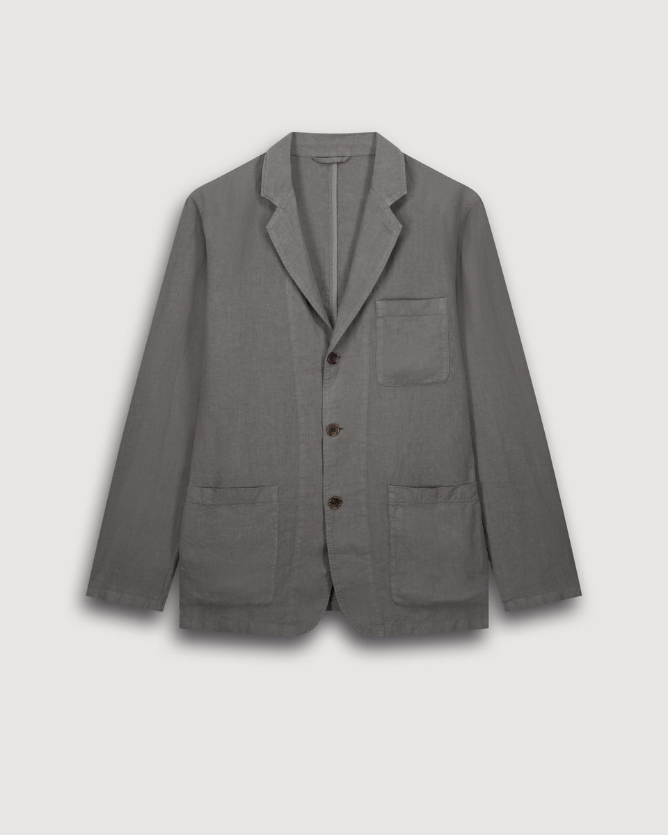 Veste Homme en Lin Vert Militaire Jobby - Image 3
