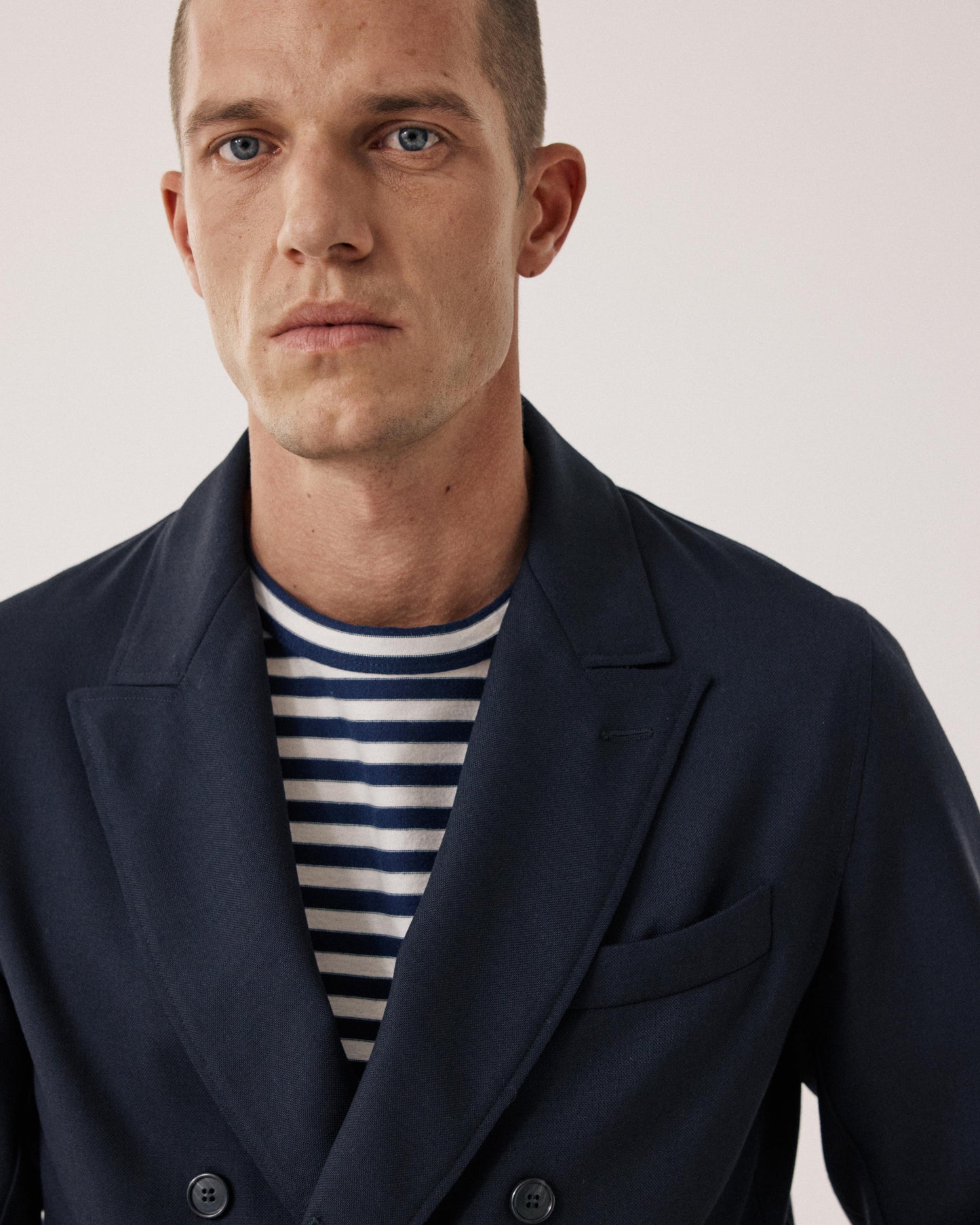 Men's Navy Blue Wool Jacket Jarod BF43121-01