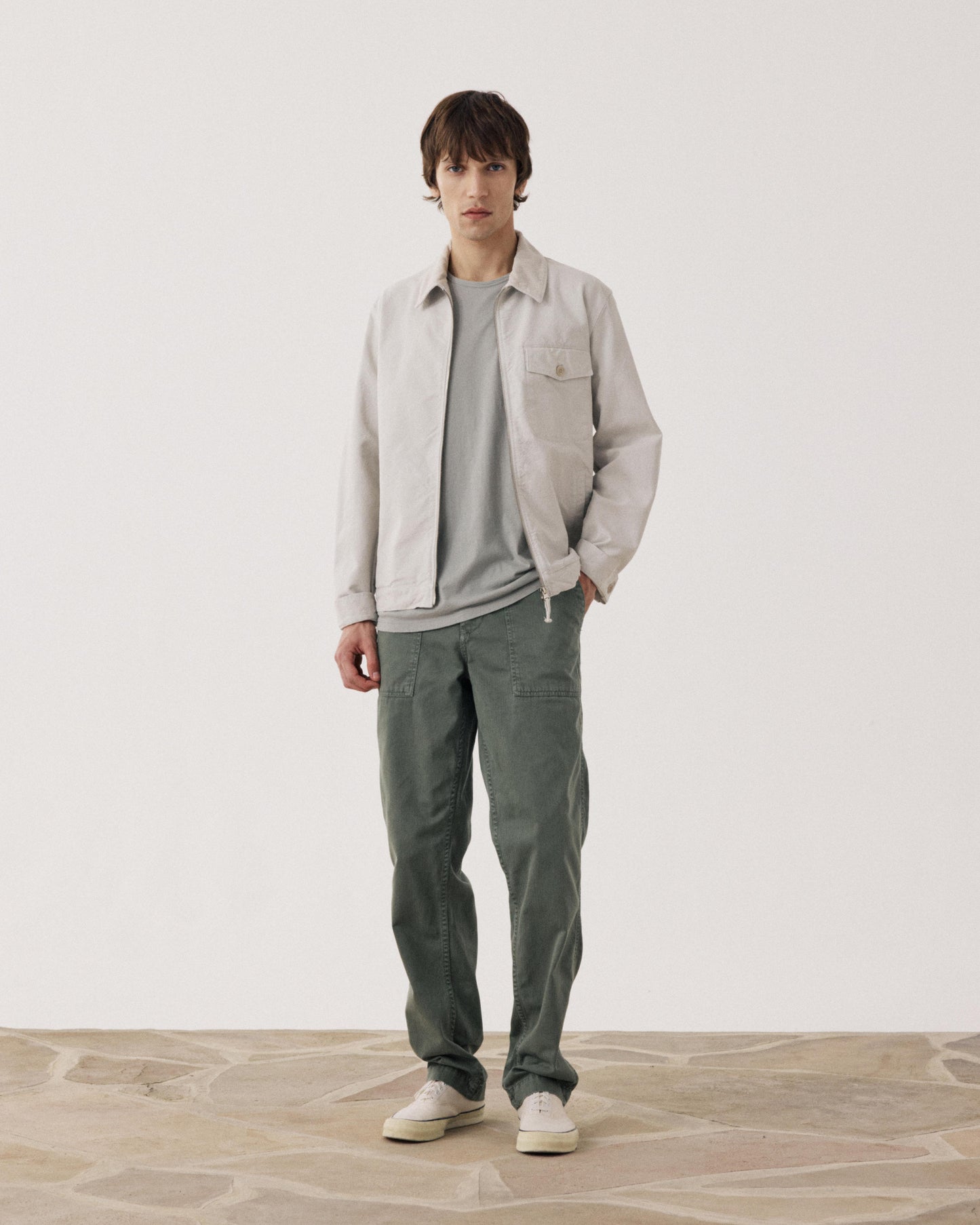 Men's Beige Cotton Canvas Jacket Danny BF45106-52