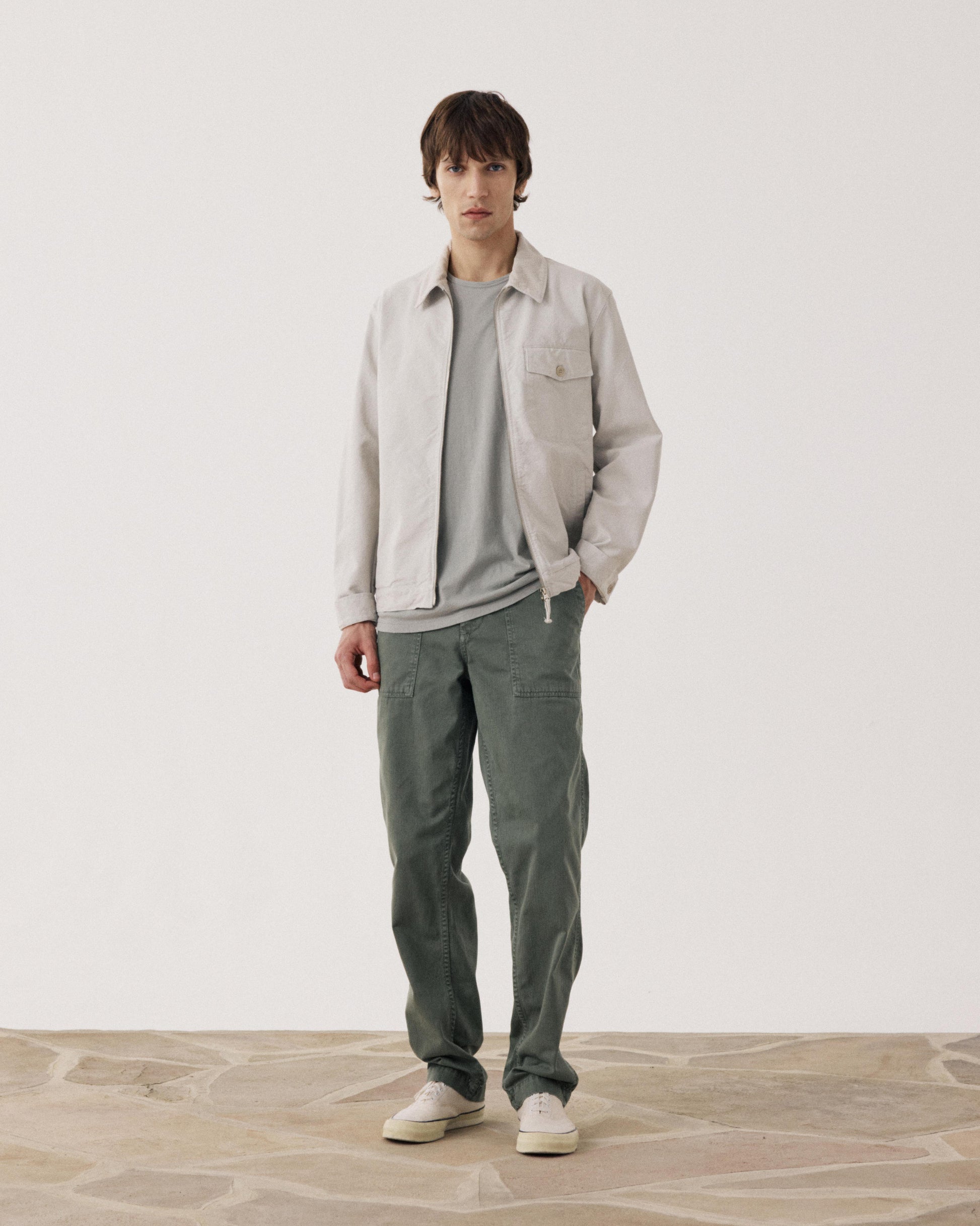 Men's Beige Cotton Canvas Jacket Danny BF45106-52