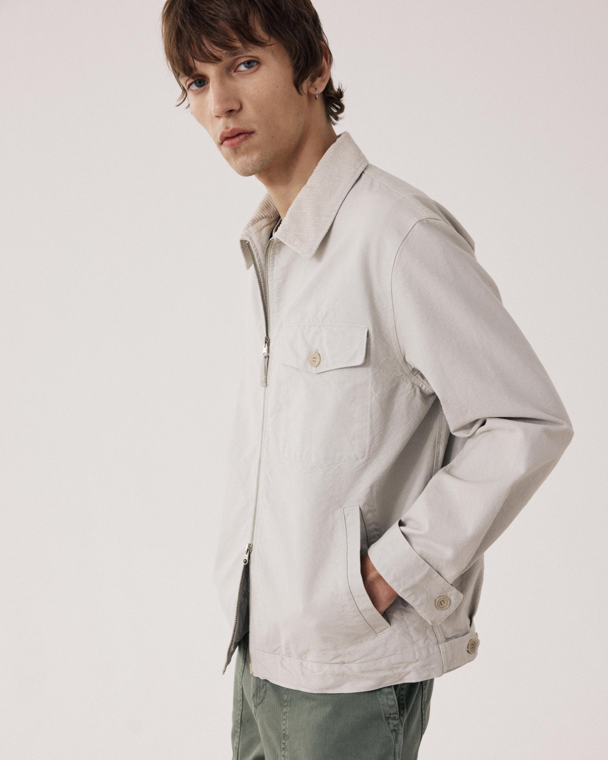 Men's Beige Cotton Canvas Jacket Danny BF45106-52