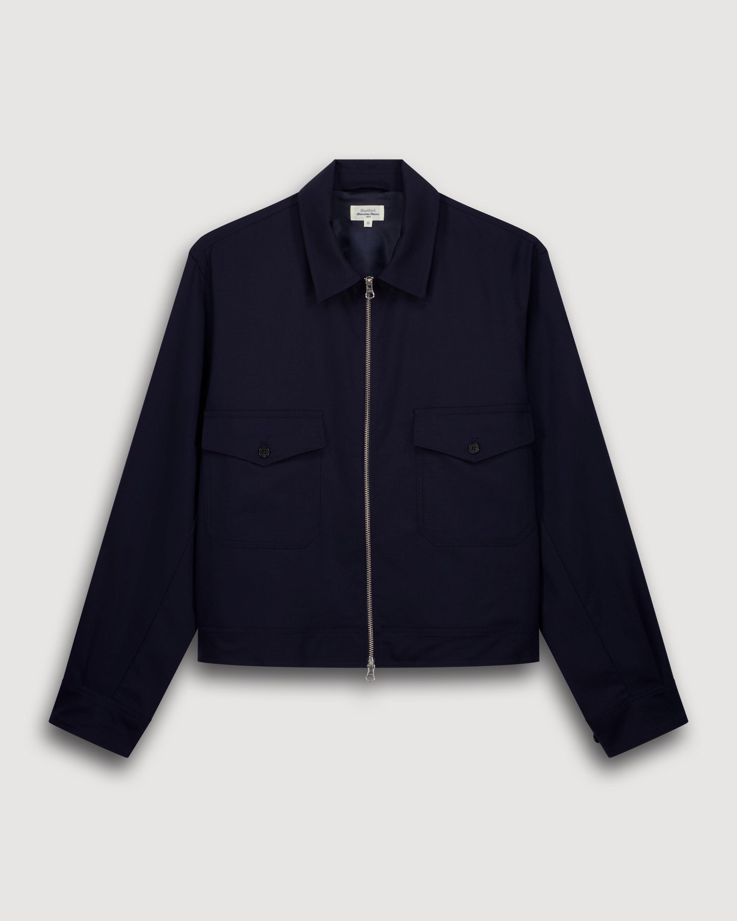 Blouson Homme en Laine & Coton Bleu Marine Dickson BF46120-01