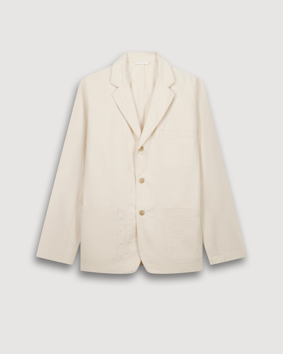 Veste Homme en Coton Ecru Jules - Image 3