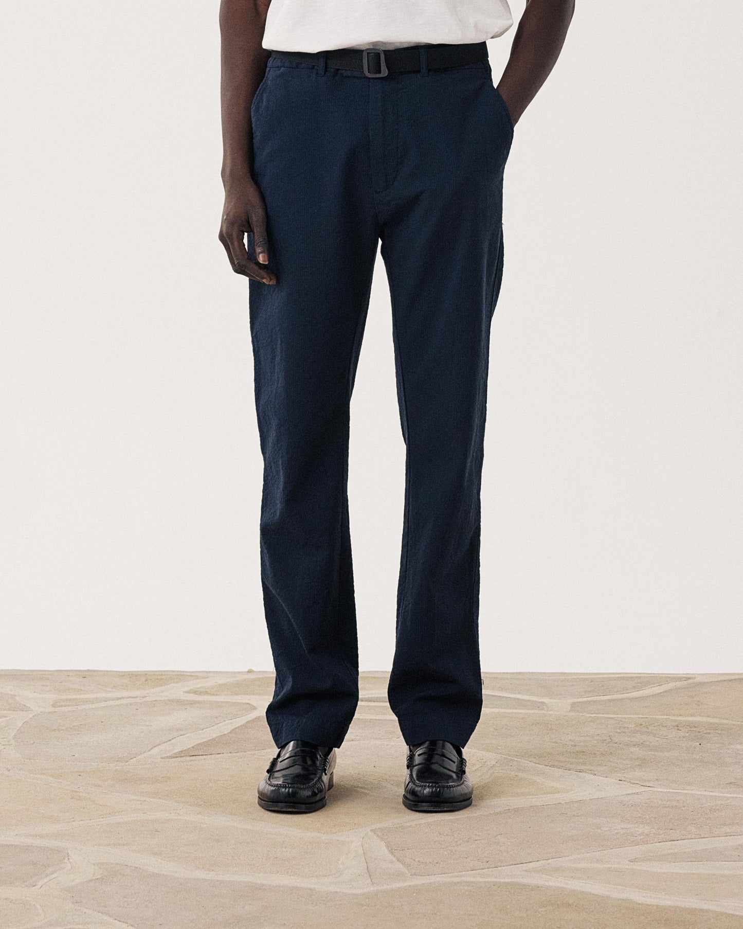 Taylor BF51113-01 Navy Blue Seersucker Men's Pants