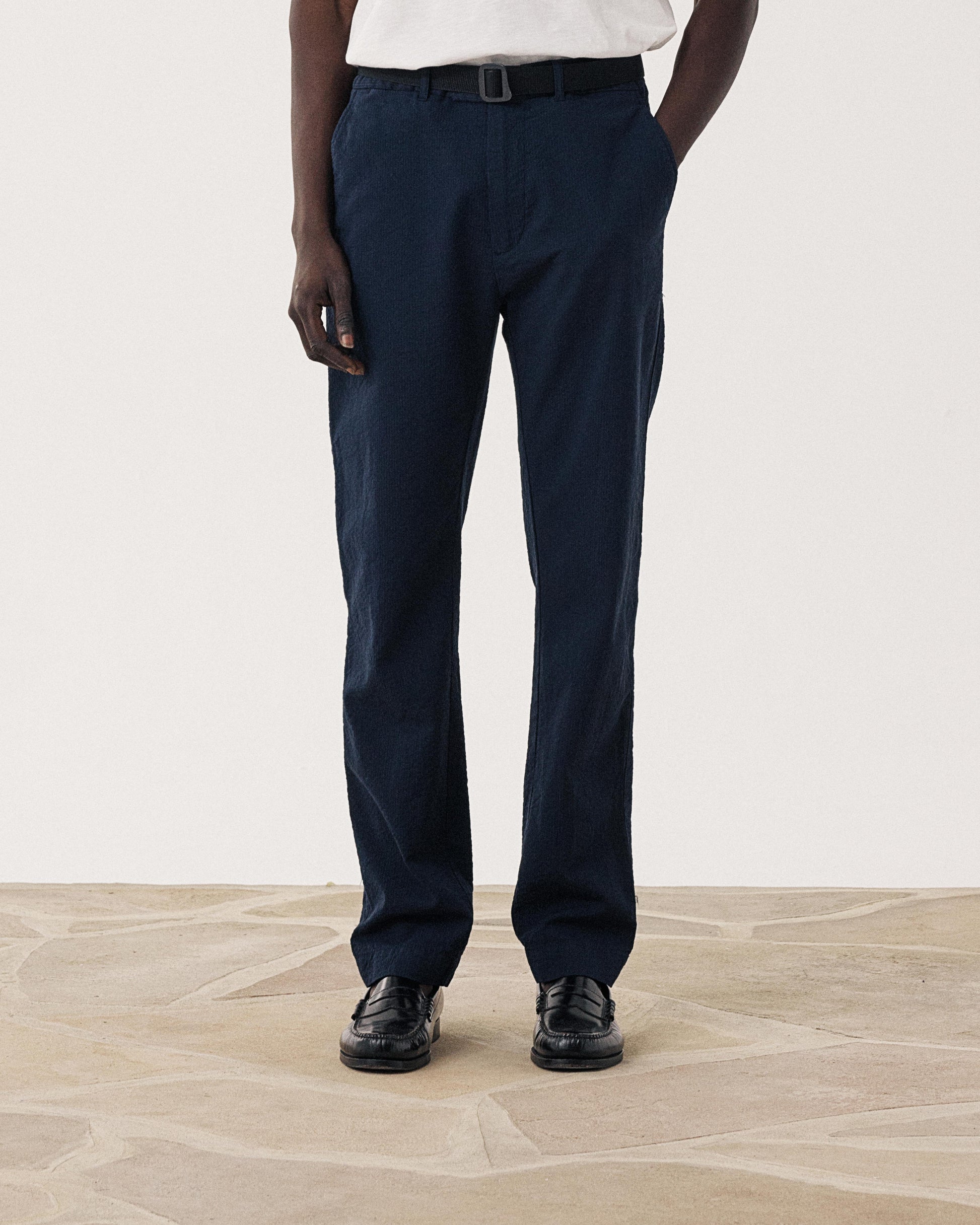 Taylor BF51113-01 Navy Blue Seersucker Men's Pants