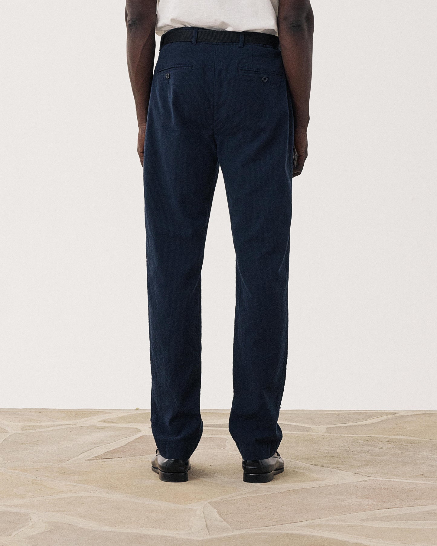 Taylor BF51113-01 Navy Blue Seersucker Men's Pants