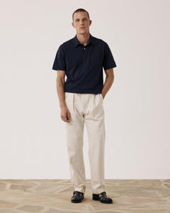 Herenbroek van ecru Visgraat Katoen met Trunk BF53110-01