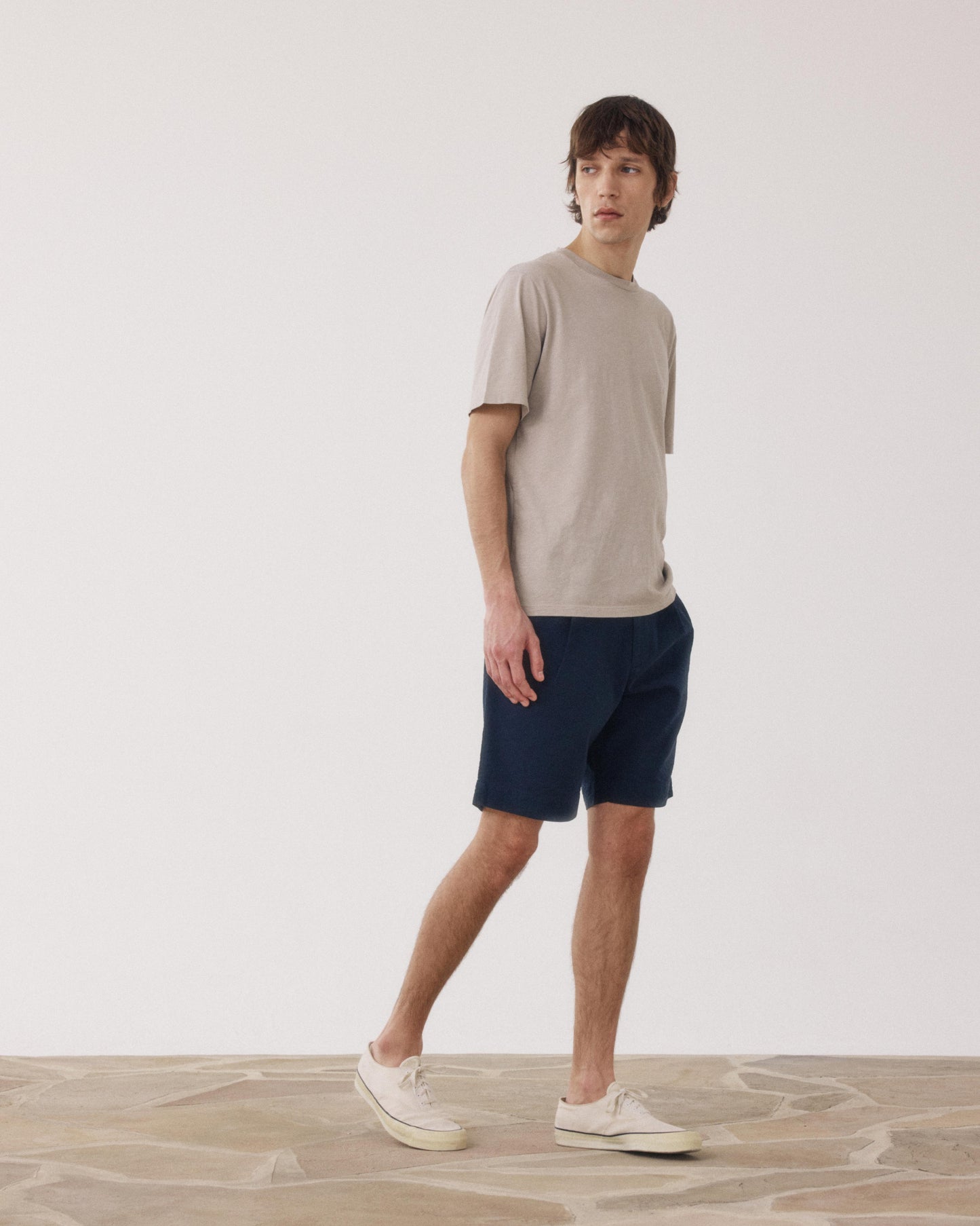 Short Homme en Seersucker Bleu Marine Task