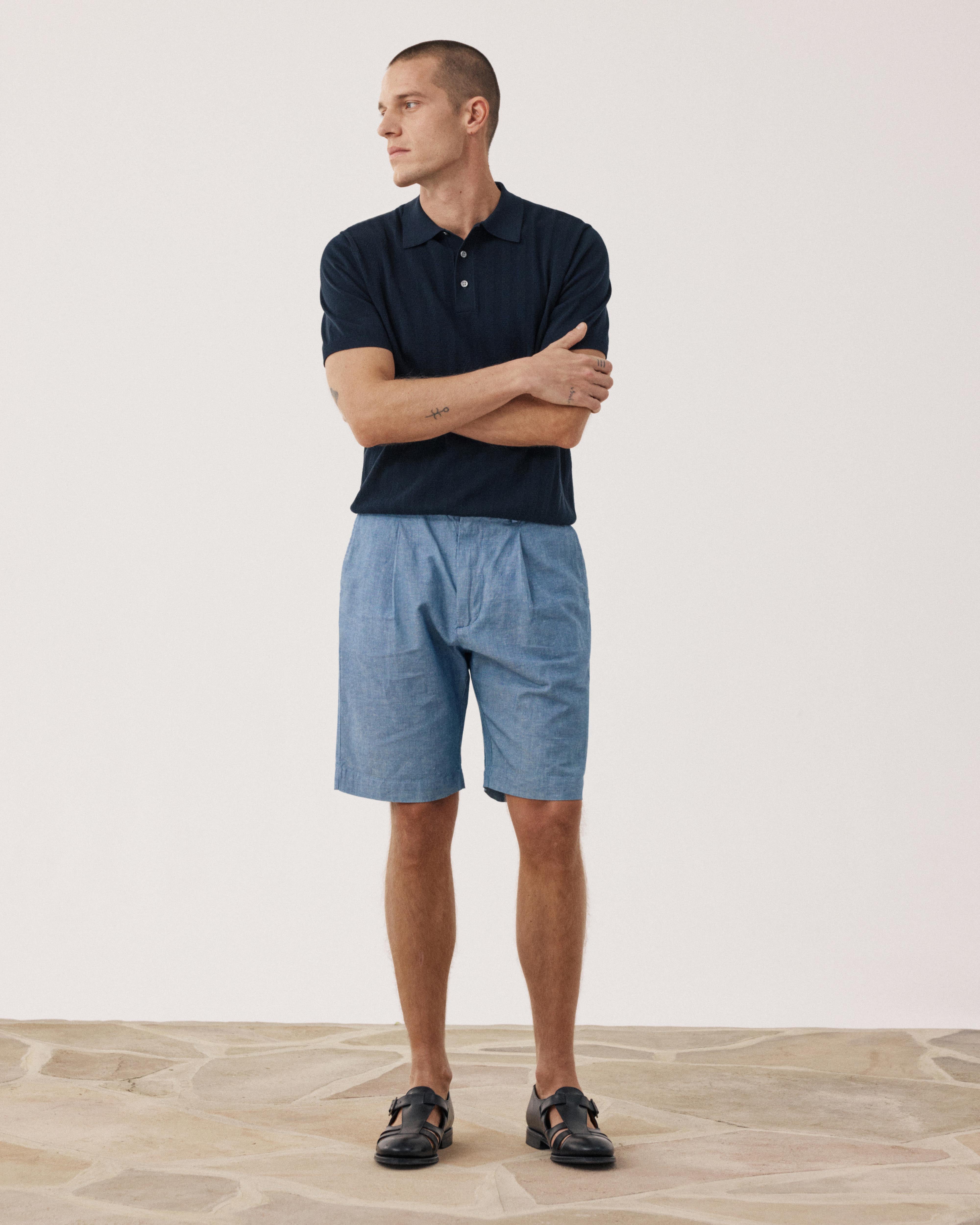 Task Men's Chambray Linen & Cotton Chambray Short BF54116-01