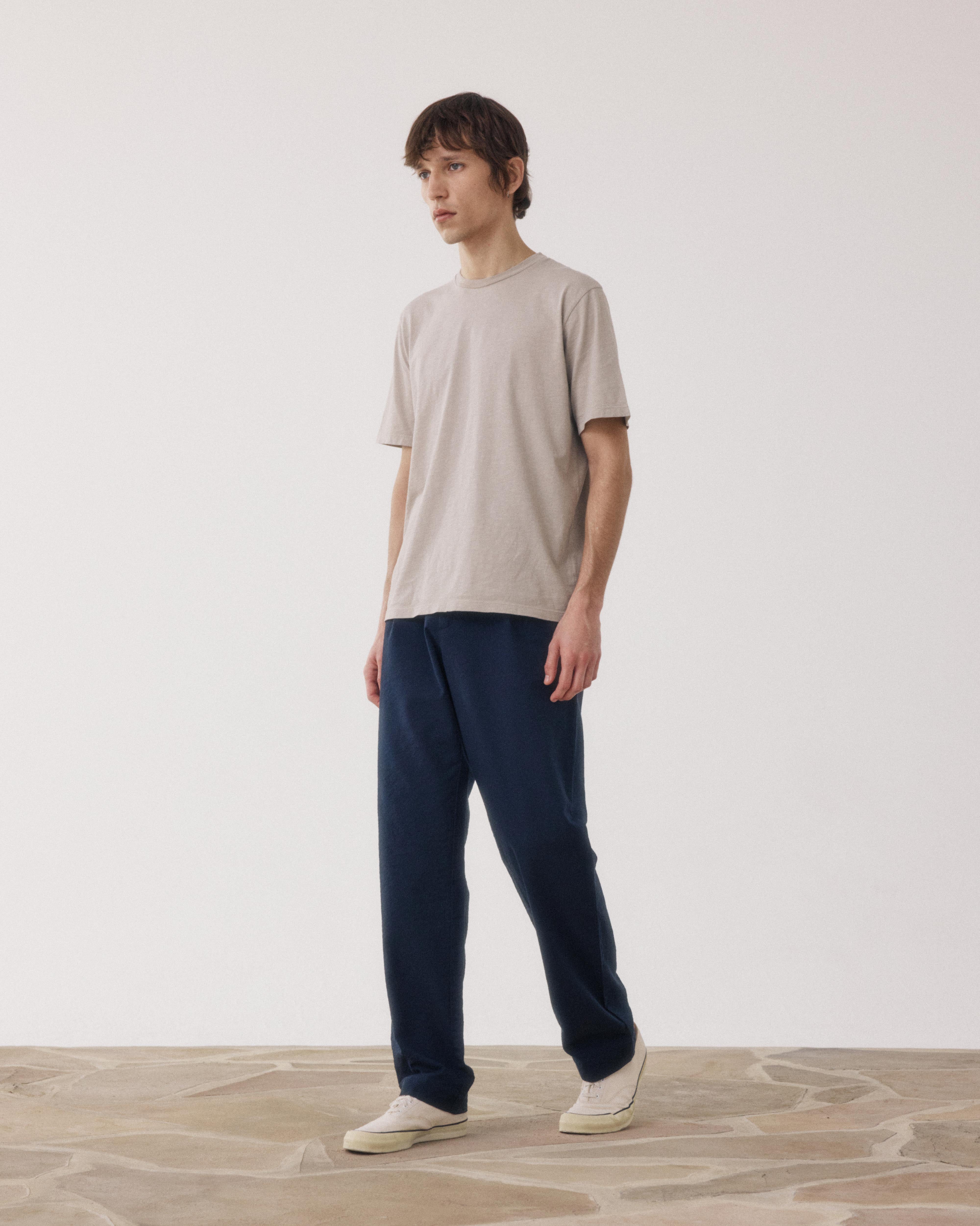 Task Men's Navy Blue Seersucker 'Canete' Pants BF55113-01 - Men's