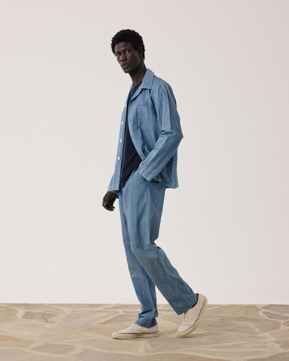 Task Men's Chambray Linen & Cotton Chambray Pants - Image principale