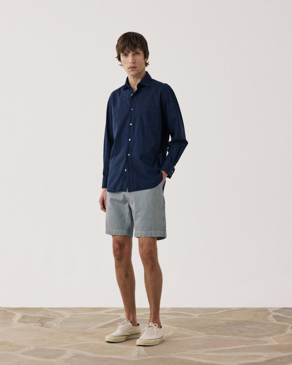 Joggy Men's Indigo Blue Cotton Short - Image principale