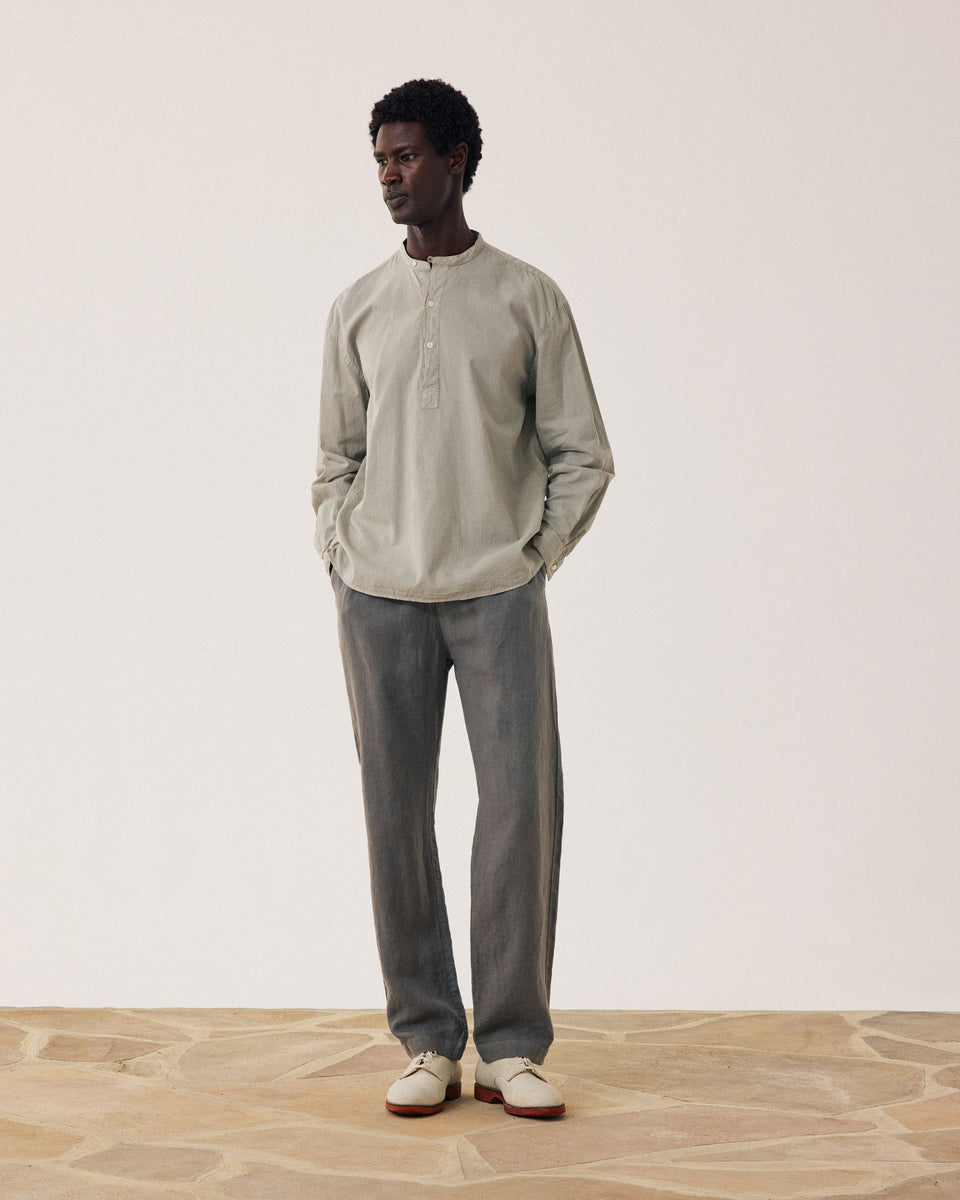 Joggy Men's Military Green Linen Pants - Image principale