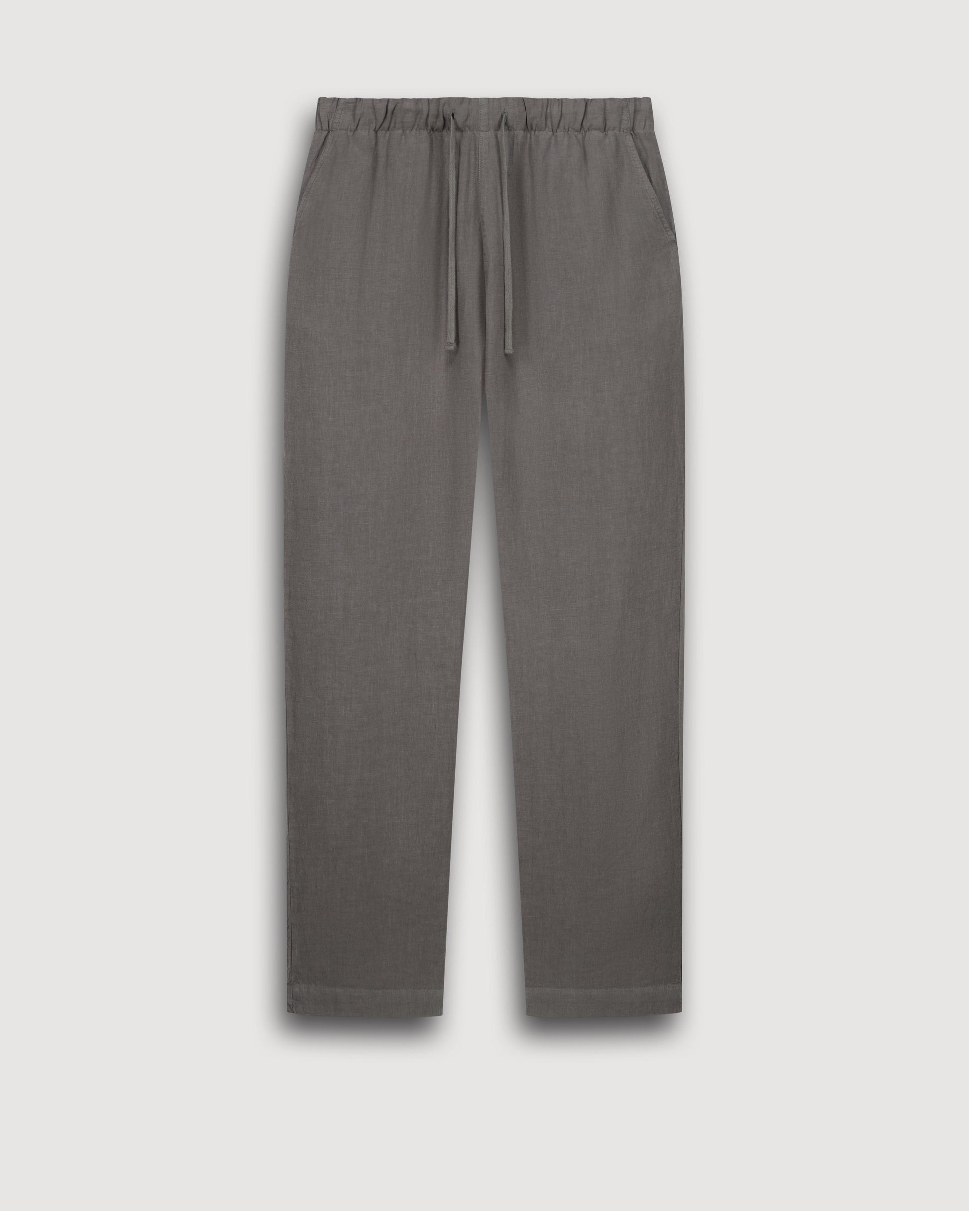 Pantalon Homme en Lin Vert Militaire Joggy