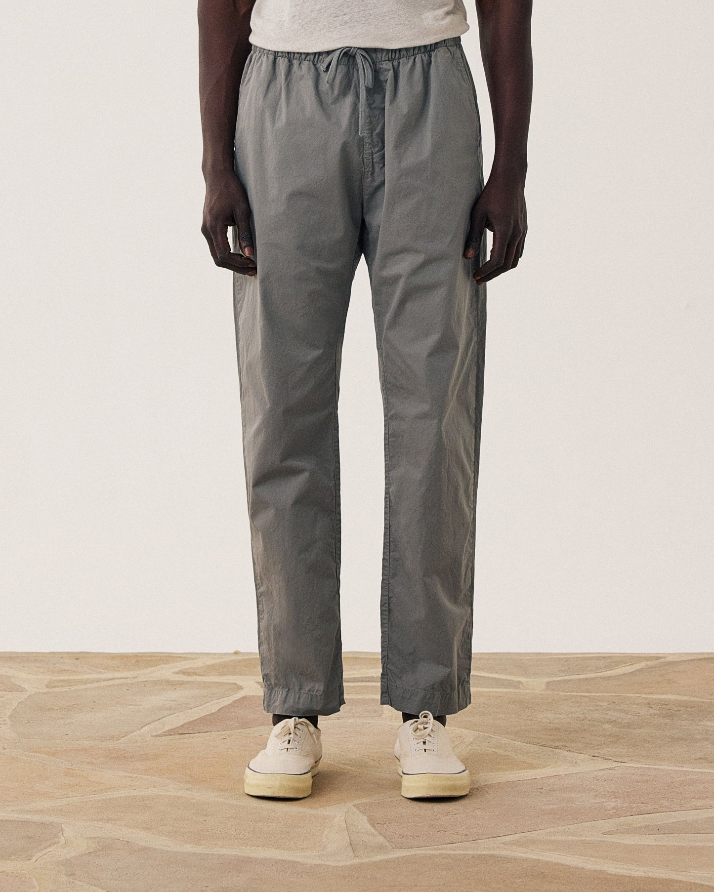 Pantalon Homme en Cotton Léger Vert Militaire Joggy BF59103-70