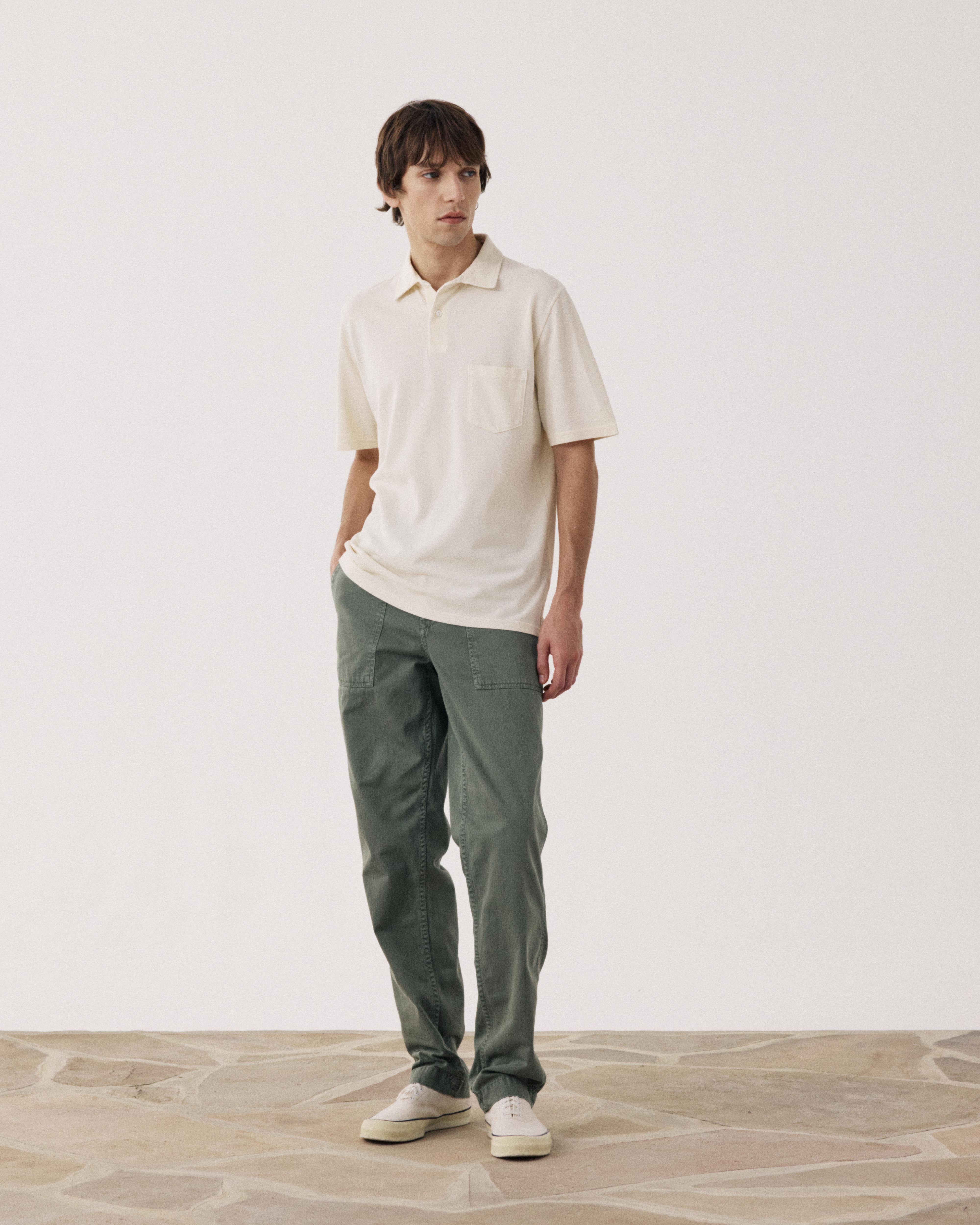 Men's Vanilla Piqué Cotton Polo BF64300-14 - Men's Polo - Hartford